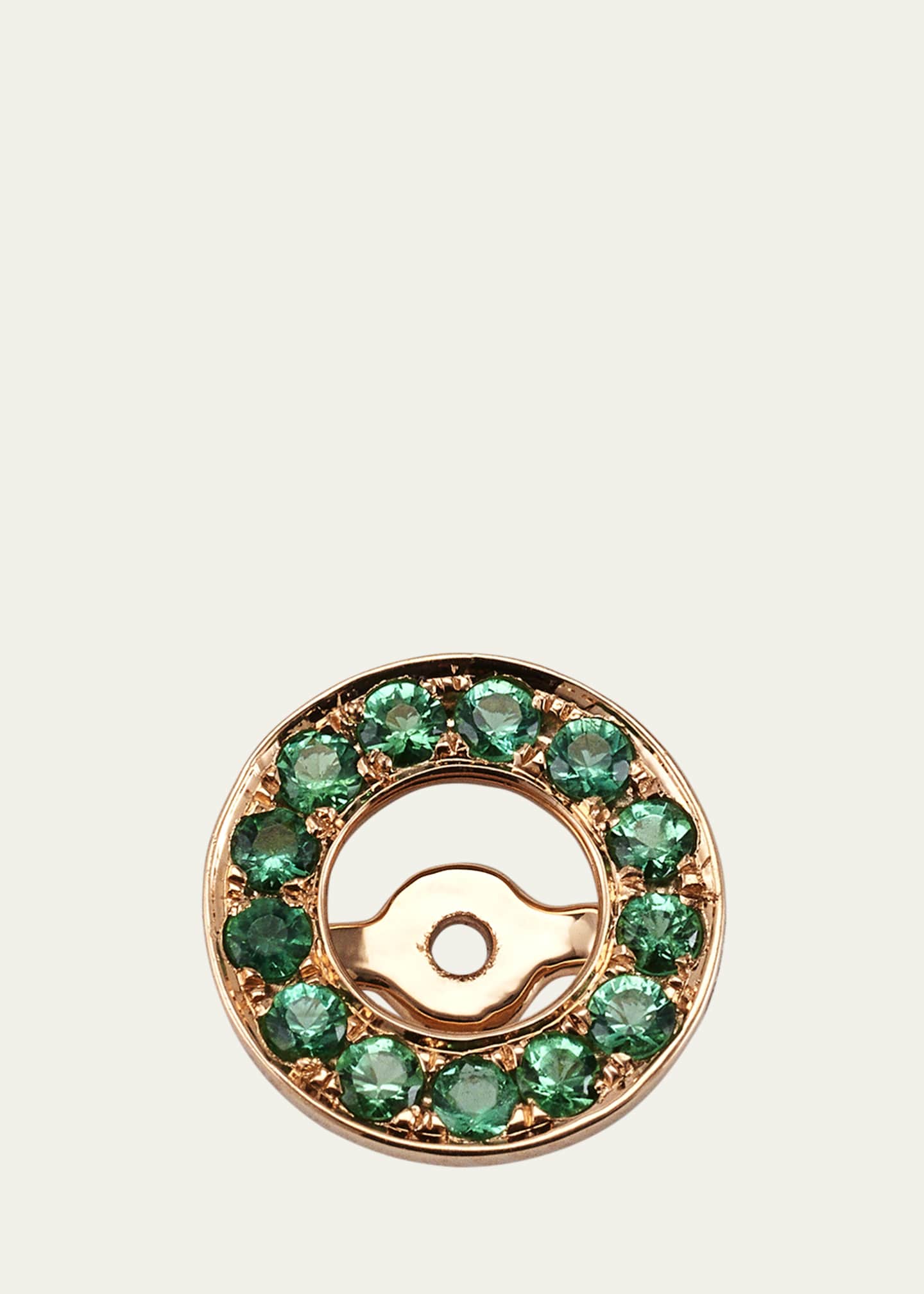Alice Van Cal 18K Rose Gold Emerald Earring Halos Image 1 of 4