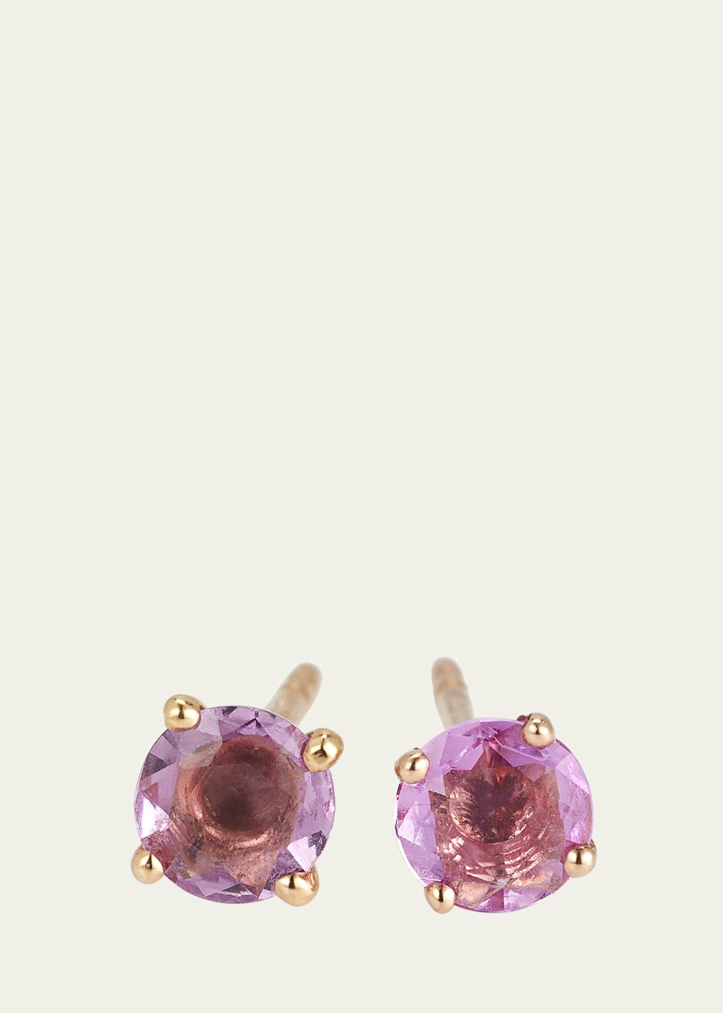 Alice Van Cal 18K Rose Gold Pink Sapphire Stud Earrings Image 1 of 4