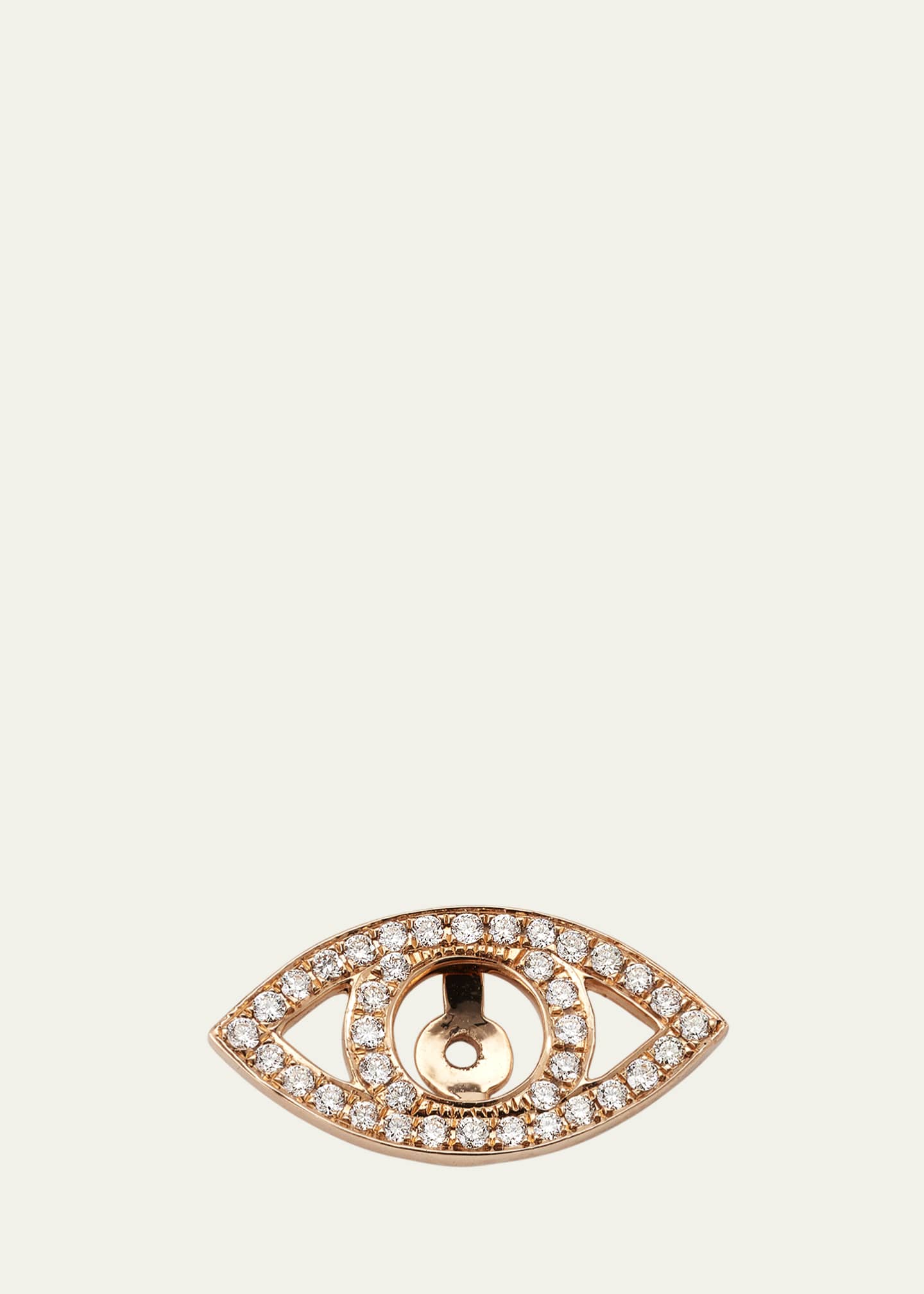 Alice Van Cal 18K Rose Gold Diamond Eye Earring Halo, Single Image 1 of 4
