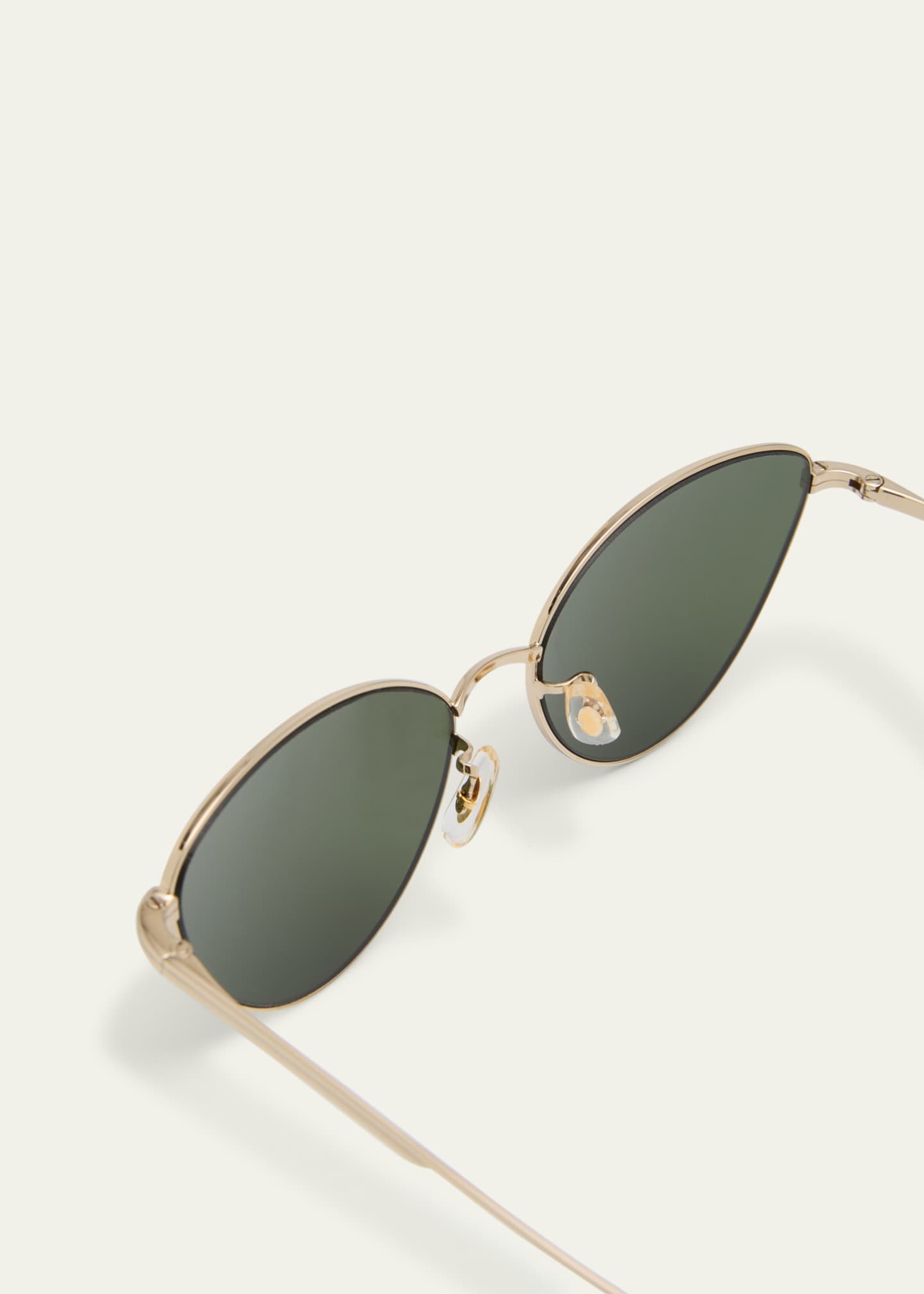 KHAITE x Oliver Peoples Sleek Black Steel Butterfly Sunglasses Image 4 of 5