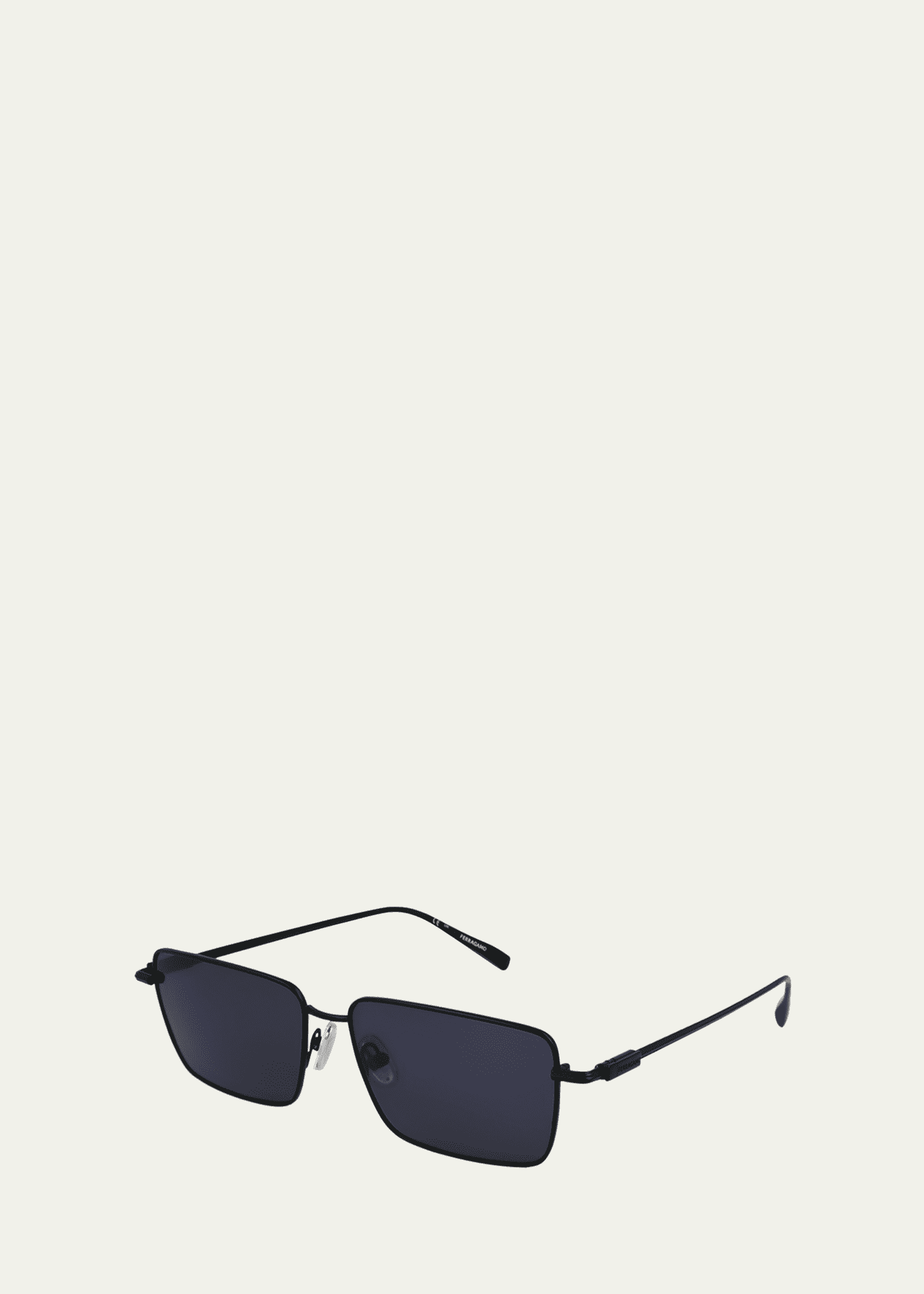 Ferragamo Men's Gancini Evolution Metal Rectangle Sunglasses Image 2 of 5