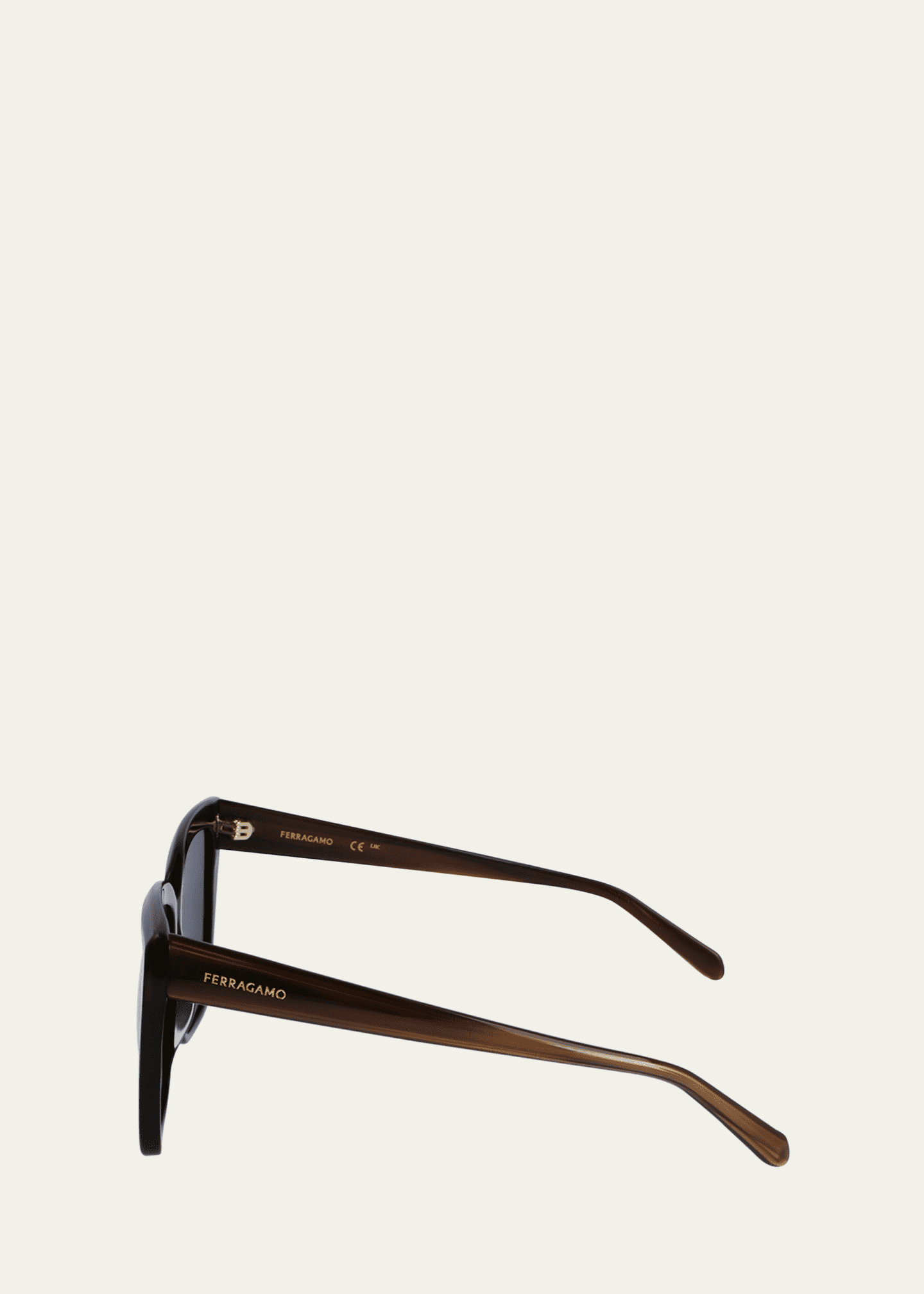 Ferragamo Sleek Logo Acetate Square Sunglasses Image 3 of 3