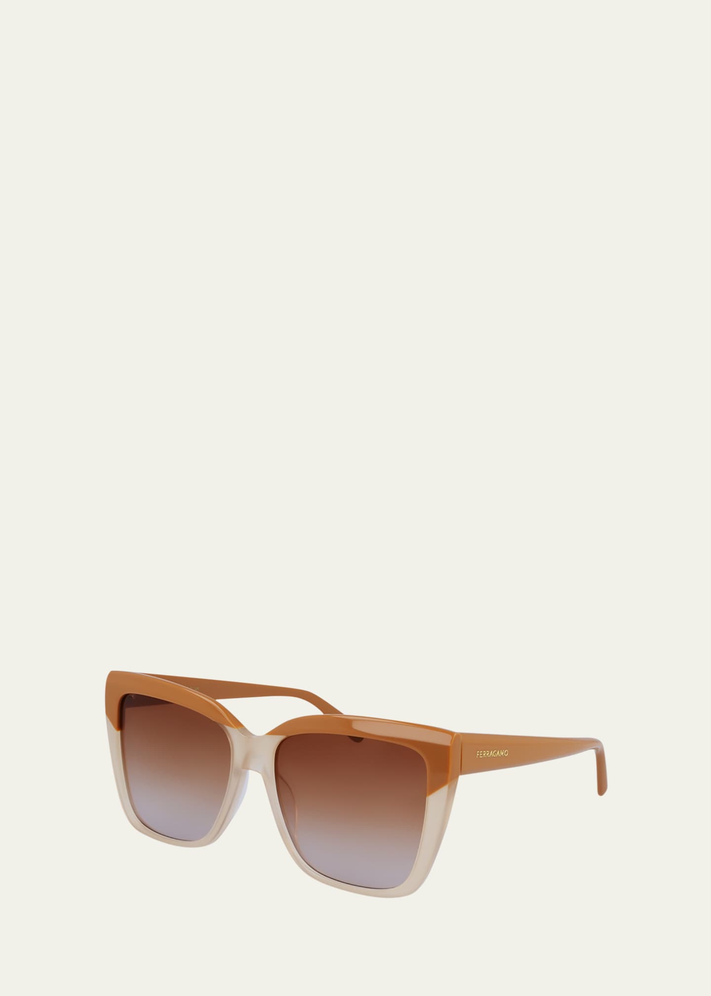 Ferragamo Sleek Logo Acetate Square Sunglasses Image 2 of 3