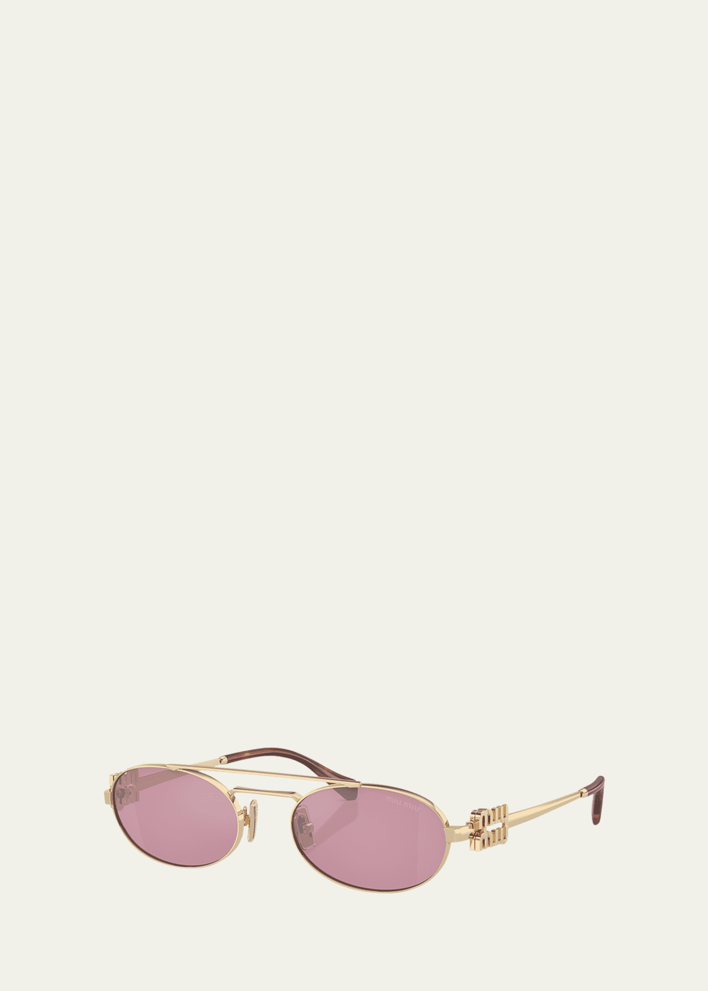 MiuMiu アビエーター型 サングラス モダンデザイン 高級感 ロゴ Miu Miu Logo Metal Aviator Sunglasses - Bergdorf Goodman