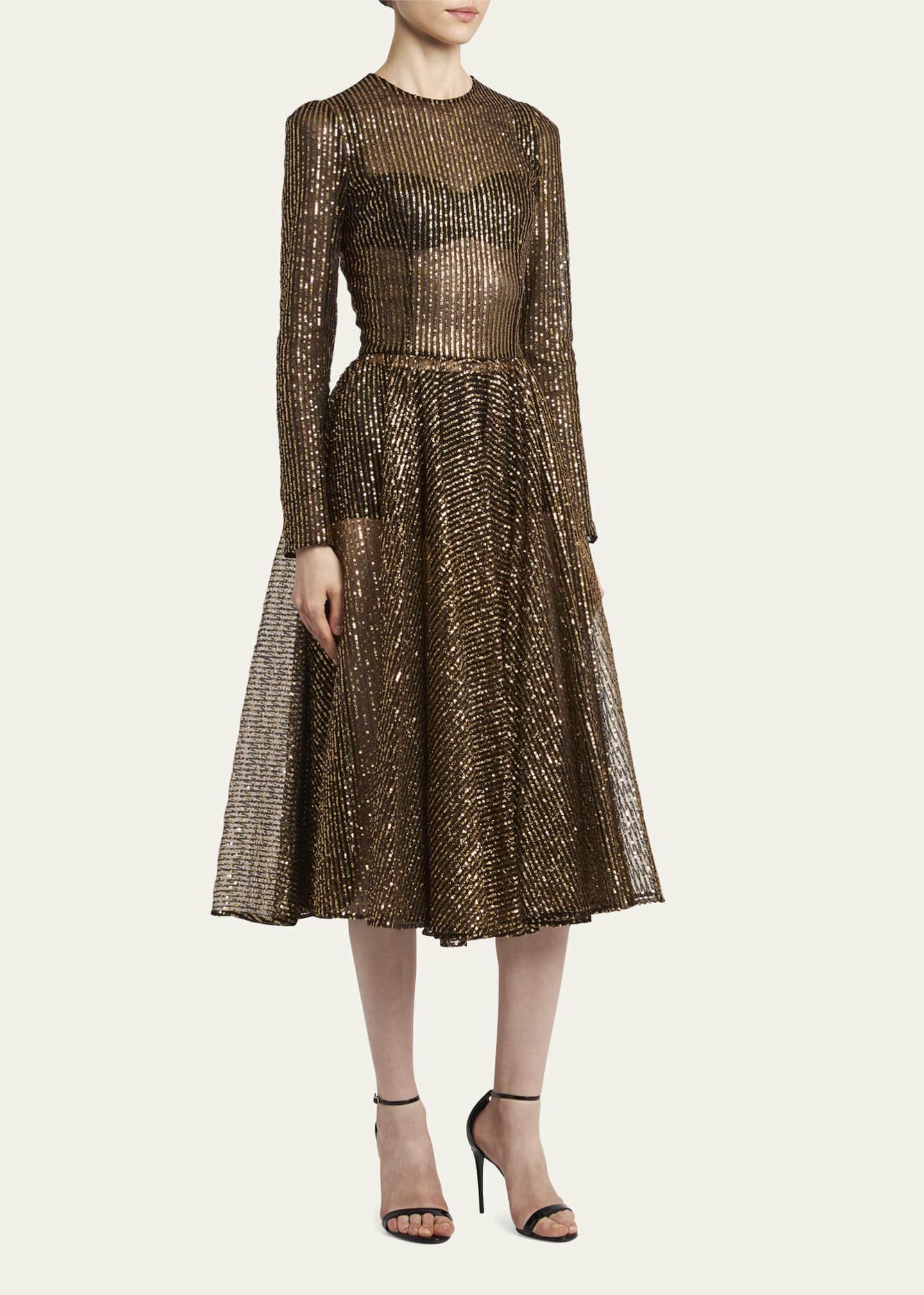 Tulle midi fit and flare dress shop