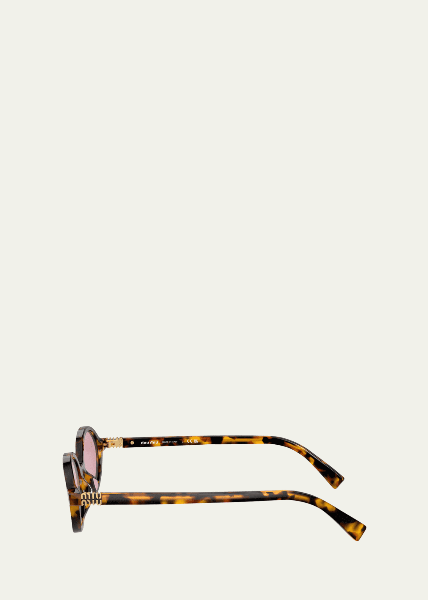 Miu Miu Mirrored Acetate Oval Sunglasses Image 3 of 3