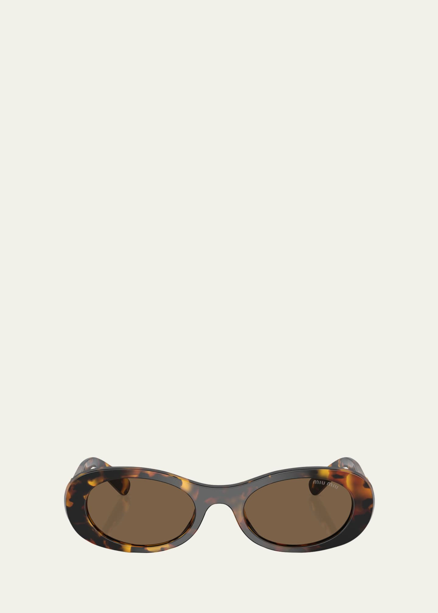Miu Miu Logo Acetate Oval Sunglasses - Bergdorf Goodman