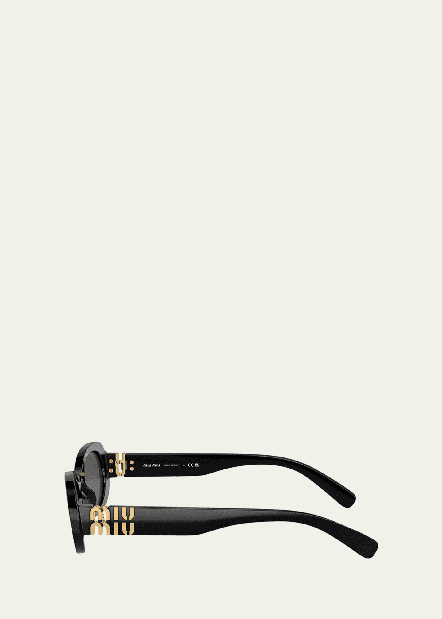 Miu Miu Logo Acetate Oval Sunglasses - Bergdorf Goodman
