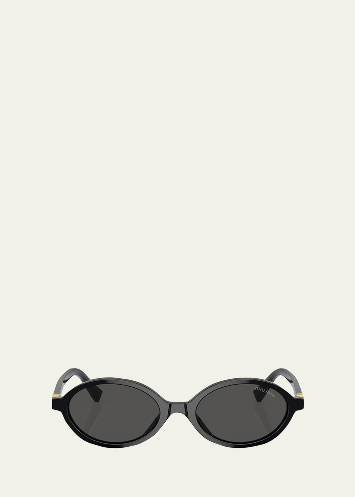 Miu Miu Acetate Oval Sunglasses - Bergdorf Goodman