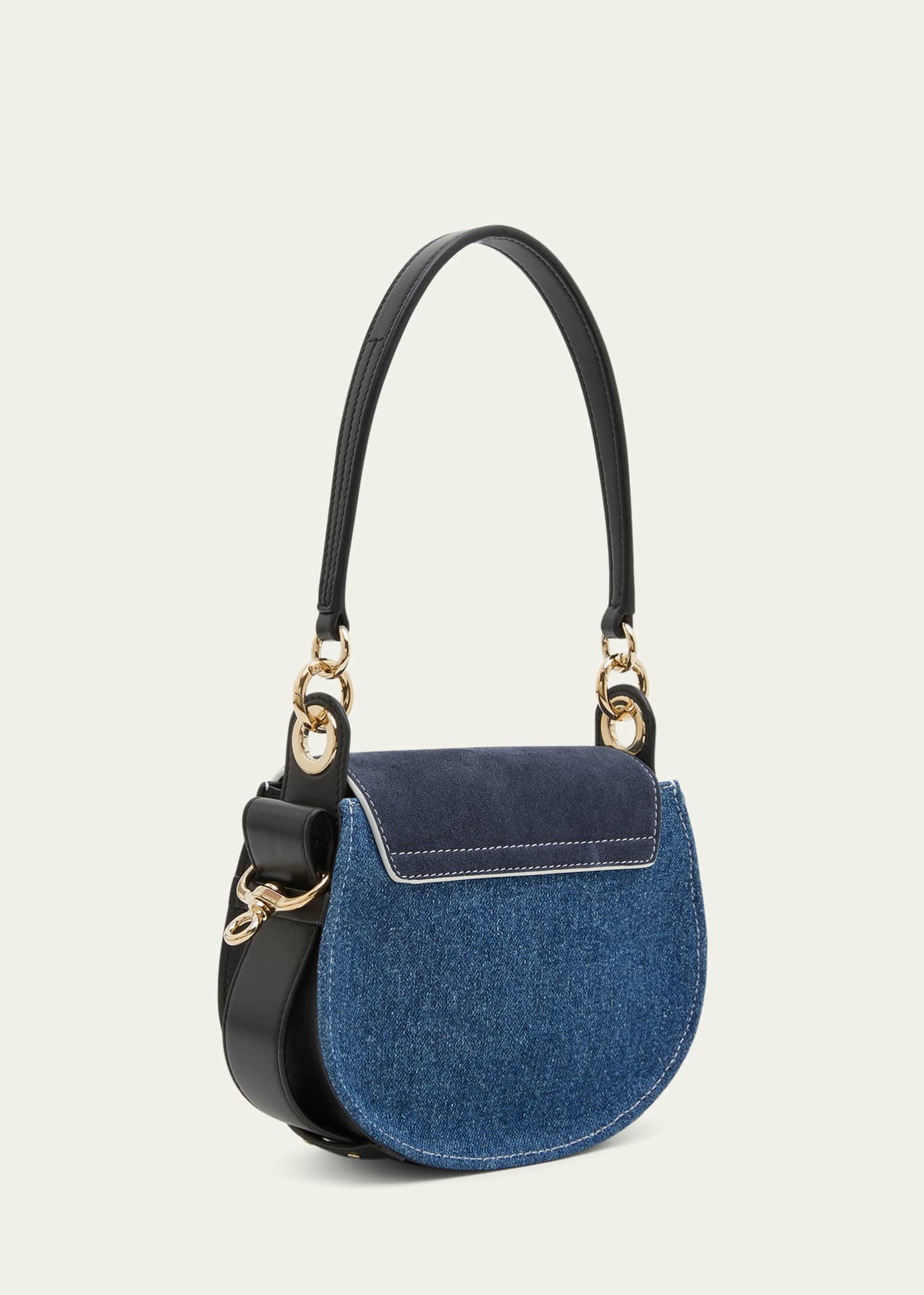 Chloe small best sale tess bag blue