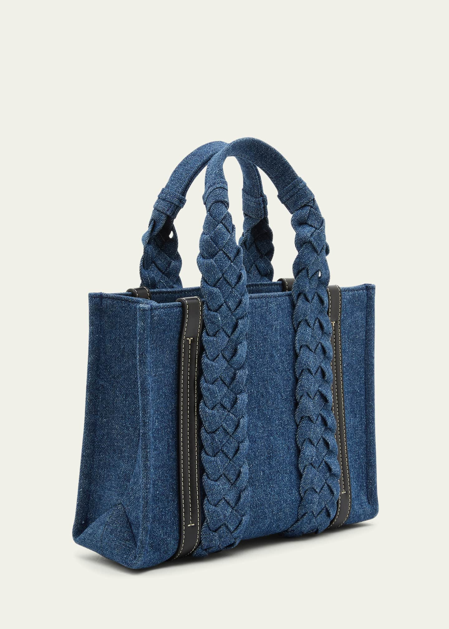 Chloe Woody Small Denim Shopper Tote Bag - Bergdorf Goodman