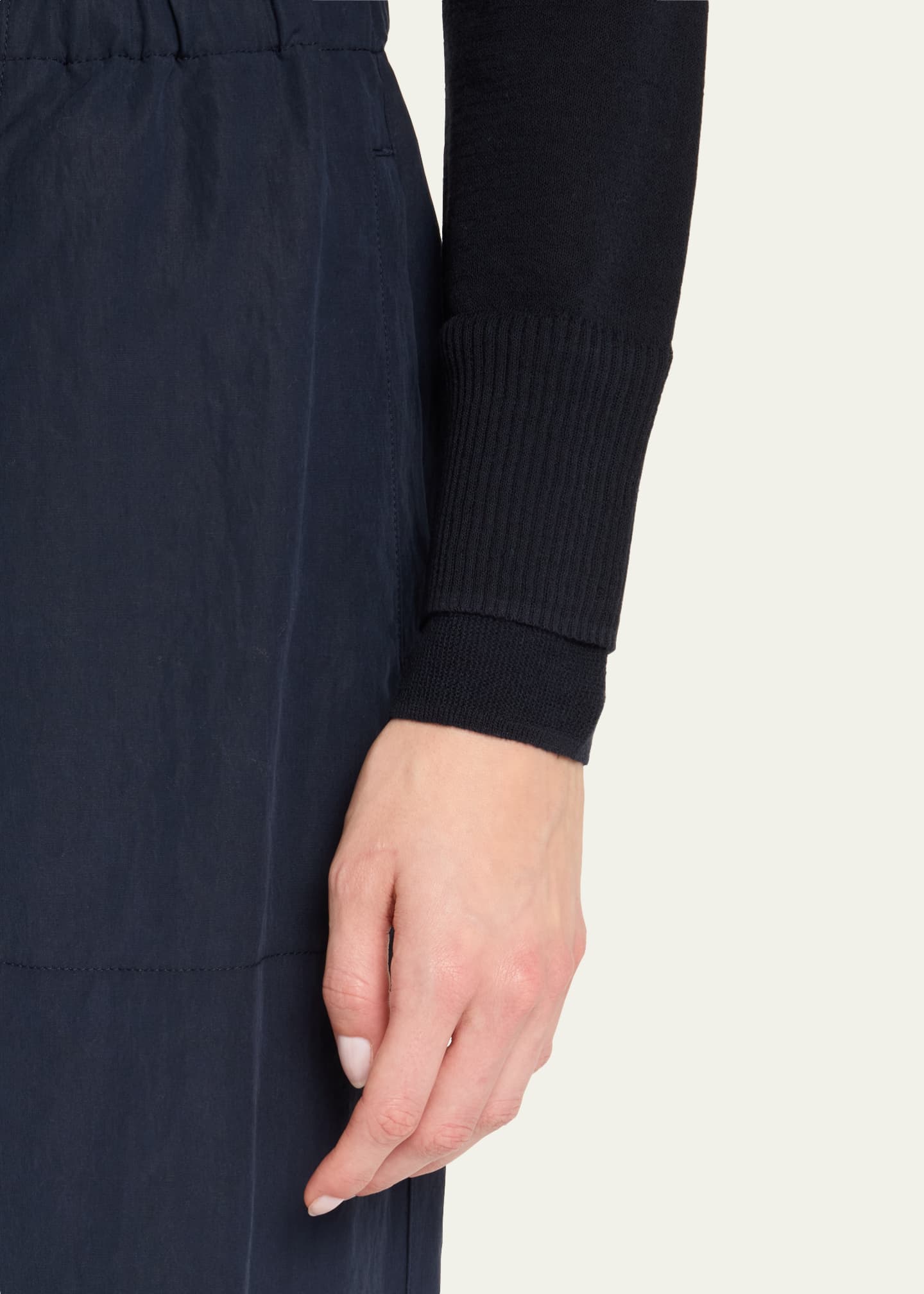 Vince Mid-Rise Wide-Leg Utility Drawstring Pants Image 5 of 5