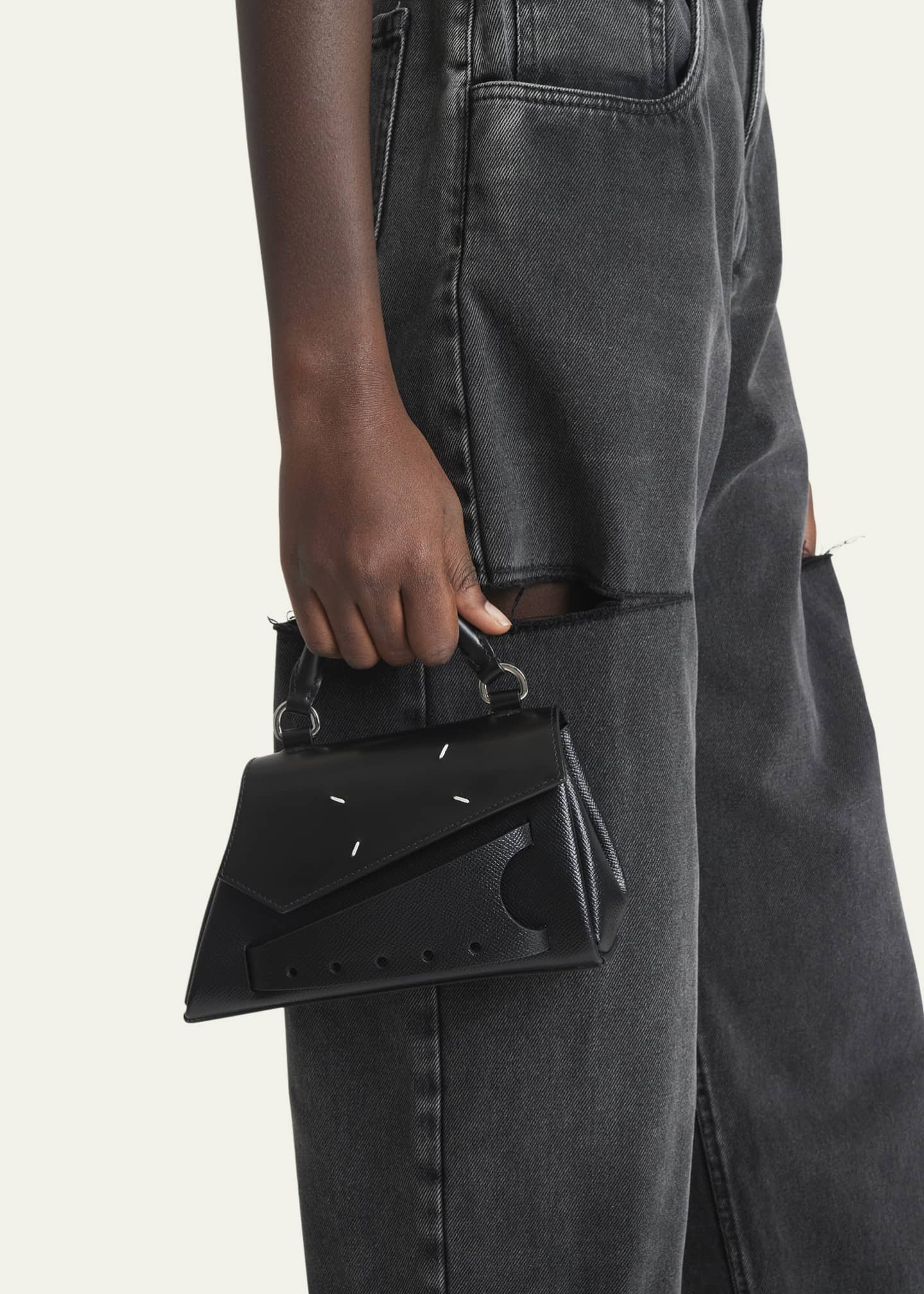 Maison Margiela Snatched Micro Asymmetric Top-Handle Bag Image 2 of 5