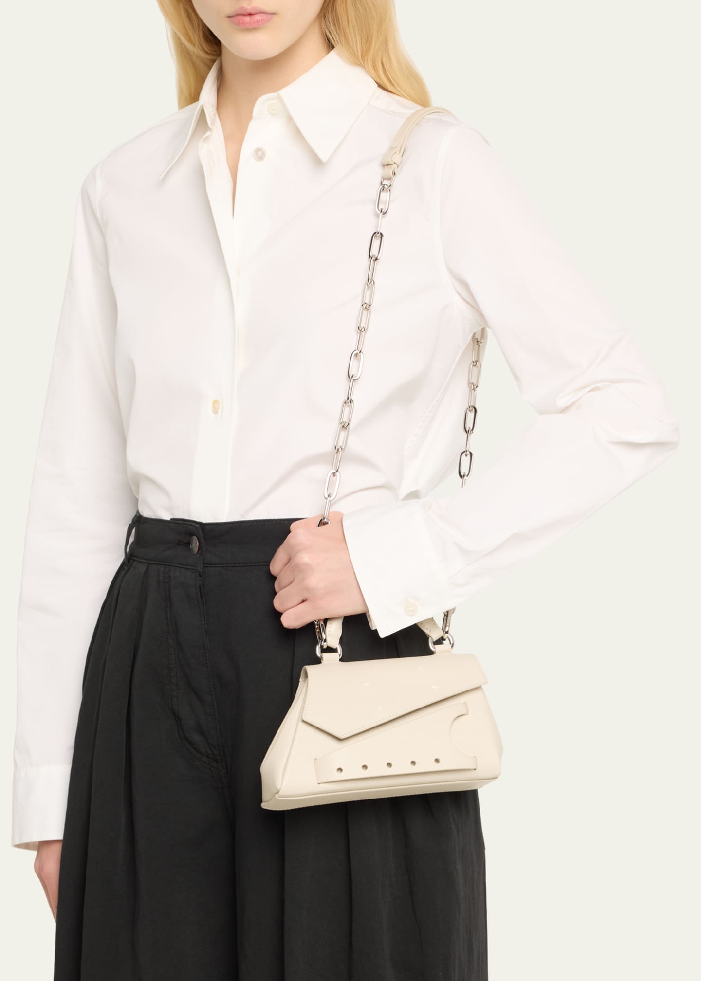 Maison Margiela Snatched Micro Asymmetric Top-Handle Bag