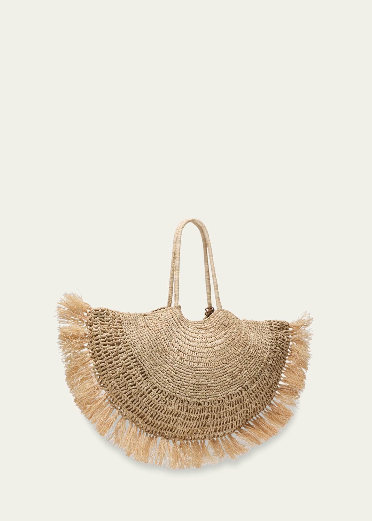 Cult Gaia Lucia Fringe Straw Tote Bag Bergdorf Goodman