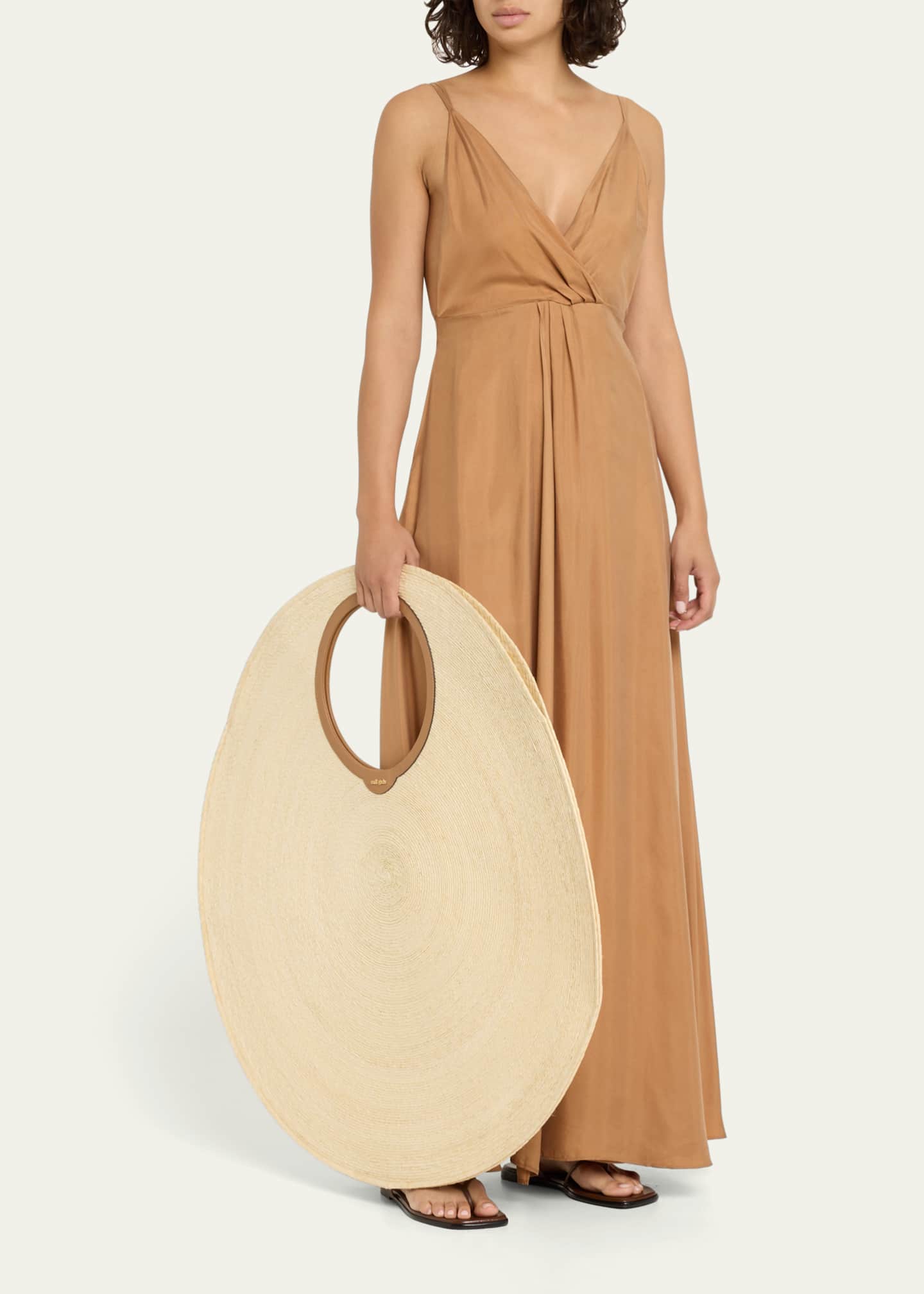 Cult Gaia Amun XL Round Raffia Shoulder Bag Bergdorf Goodman
