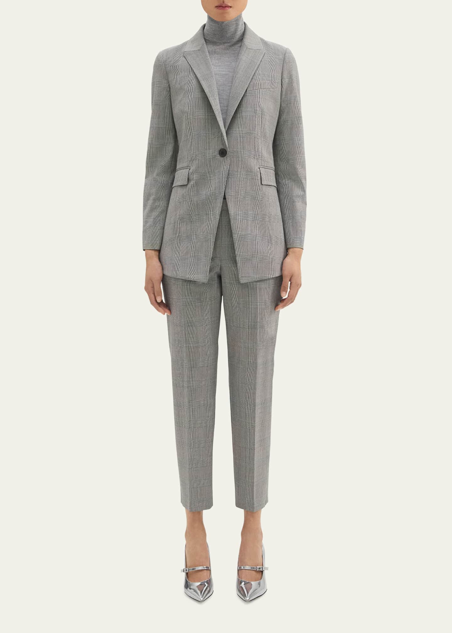 Theory sales plaid blazer