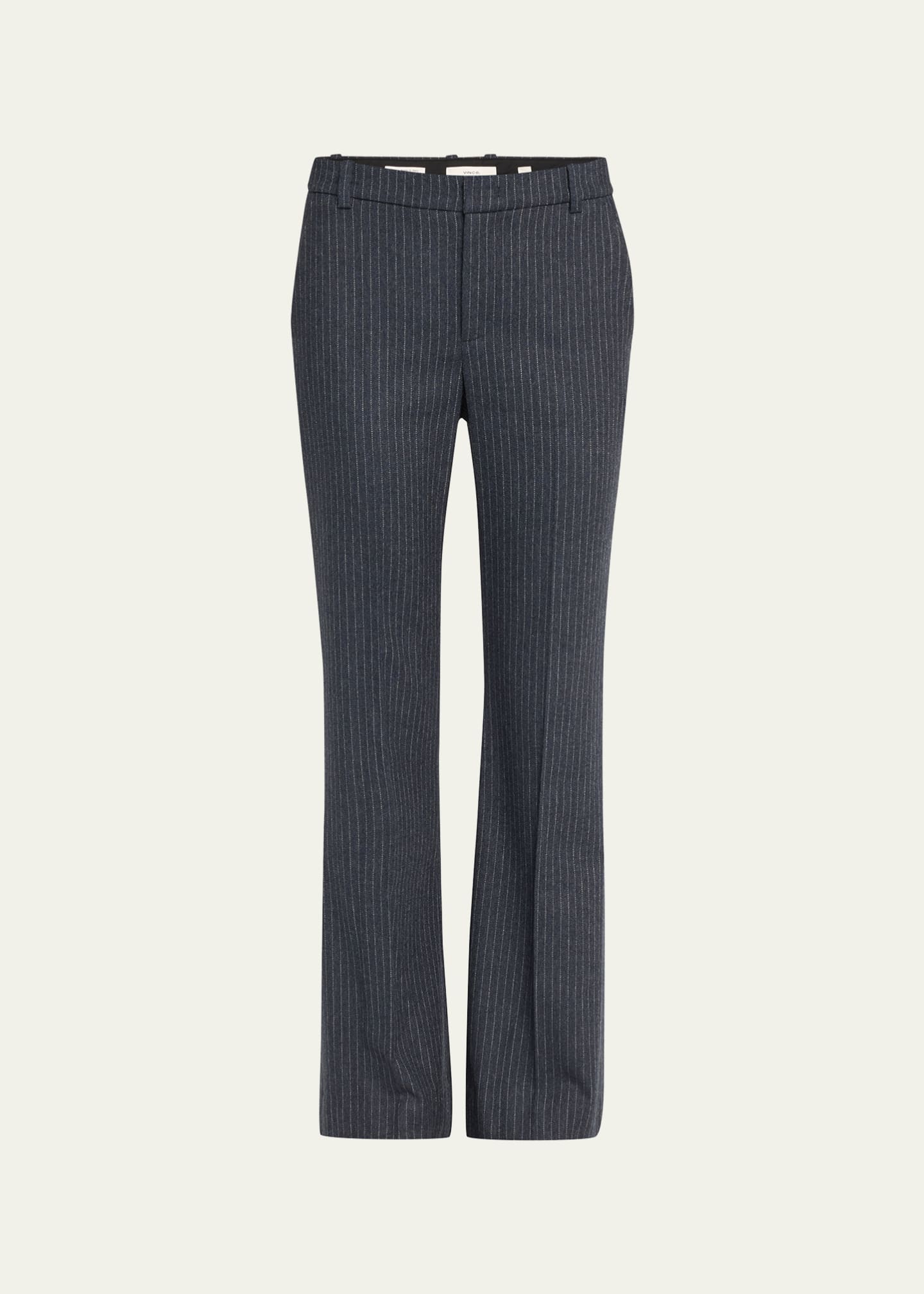 Vince Pinstripe Wool-Blend Flannel Trousers - Bergdorf Goodman