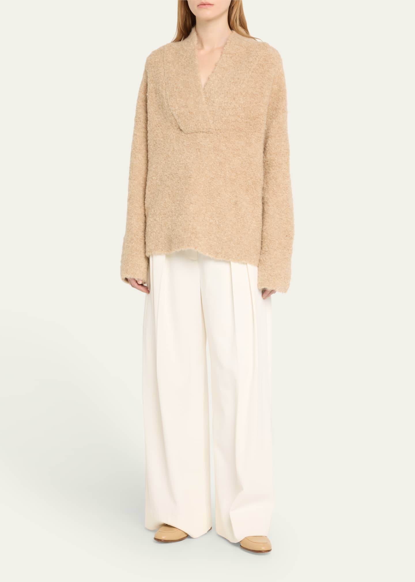 Vince Crimped Shawl Alpaca Wool Blend Sweater Bergdorf Goodman
