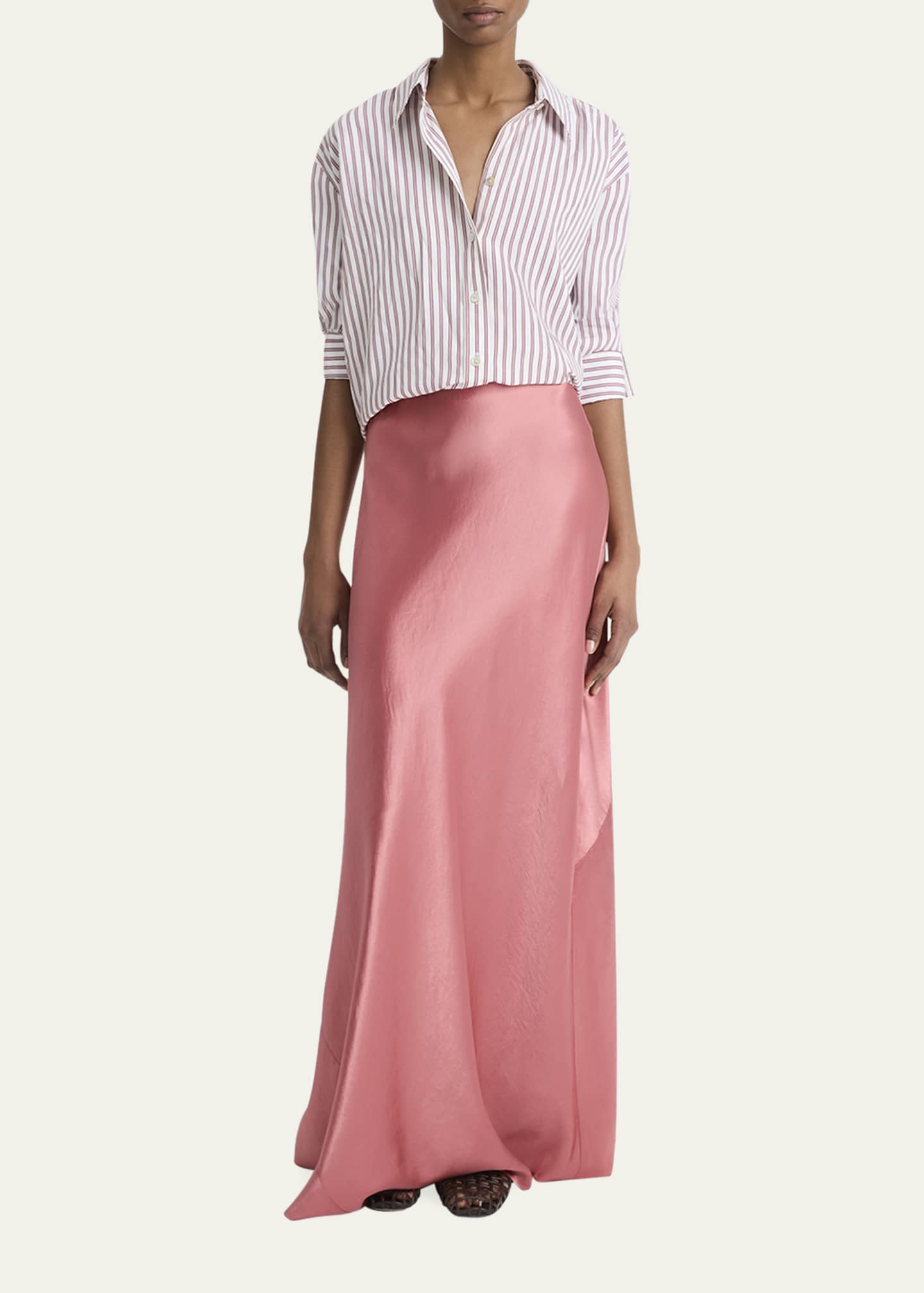 Satin Maxi Skirt - Thumbnail 2