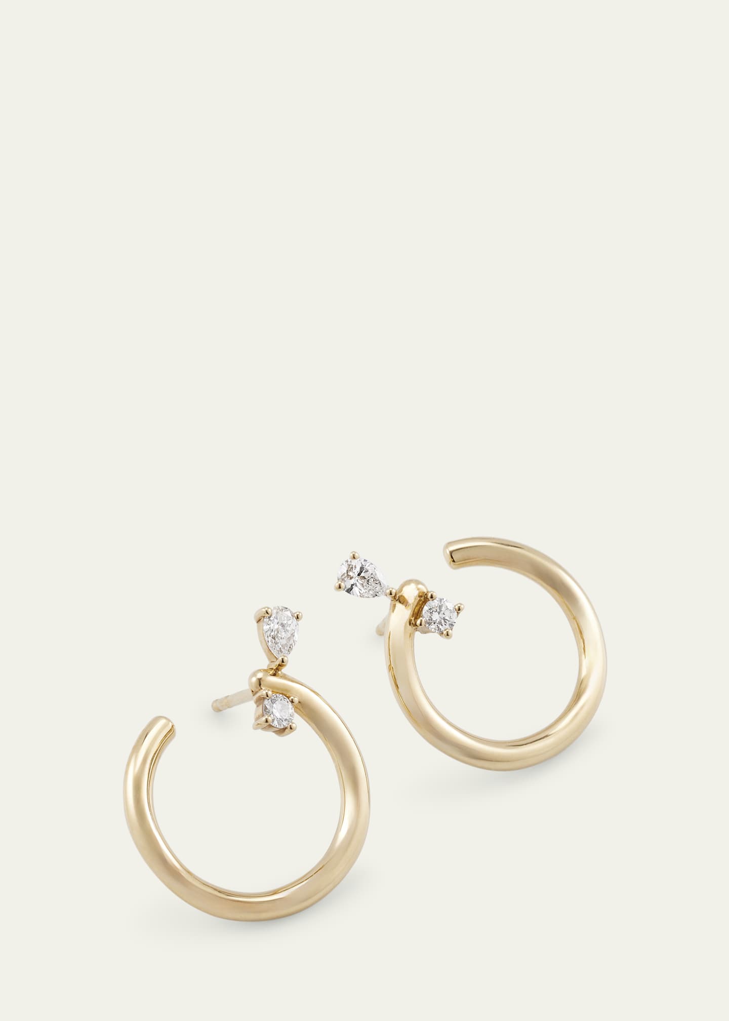Monica Rich Kosann 18k Gold Medium Galaxy Wrap Hoop Earrings Image 3 of 4