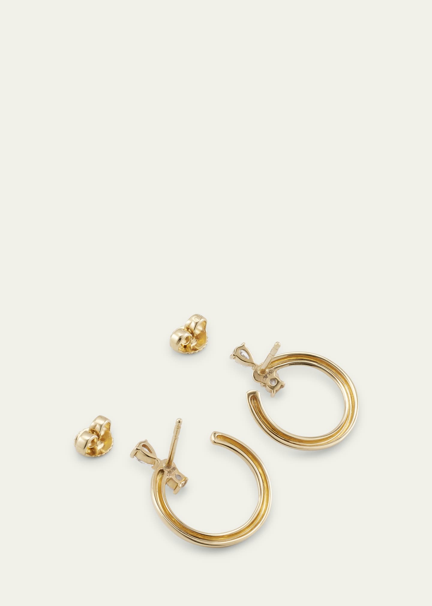 Monica Rich Kosann 18k Gold Medium Galaxy Wrap Hoop Earrings Image 4 of 4
