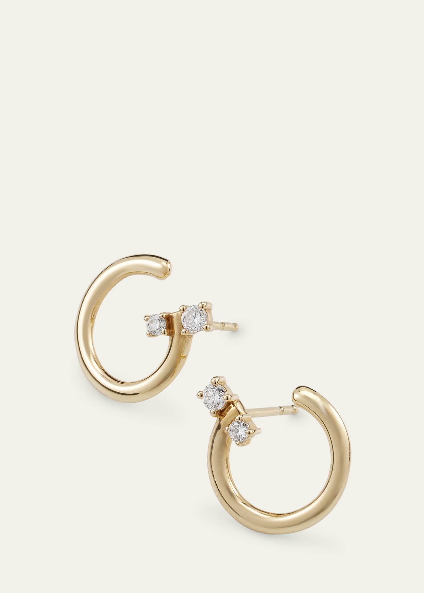 Monica Rich Kosann 18k Gold Small Galaxy Wrap Hoop Earrings Image 3 of 4