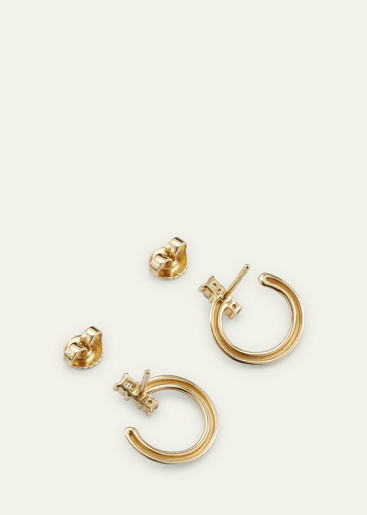 Monica Rich Kosann 18k Gold Small Galaxy Wrap Hoop Earrings Image 4 of 4