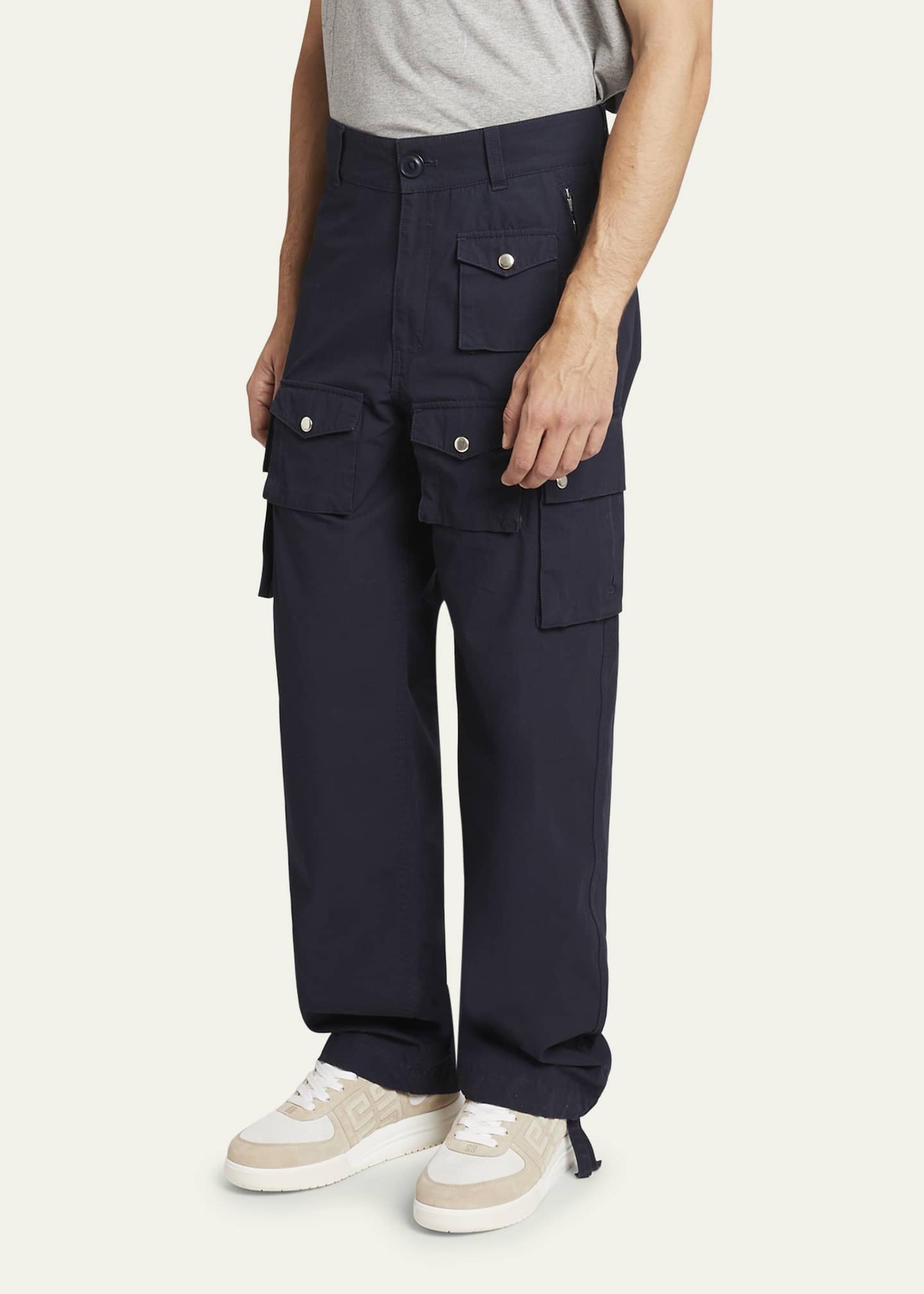 Givenchy Men's Multi-Pocket Cotton Ripstop Cargo Pants