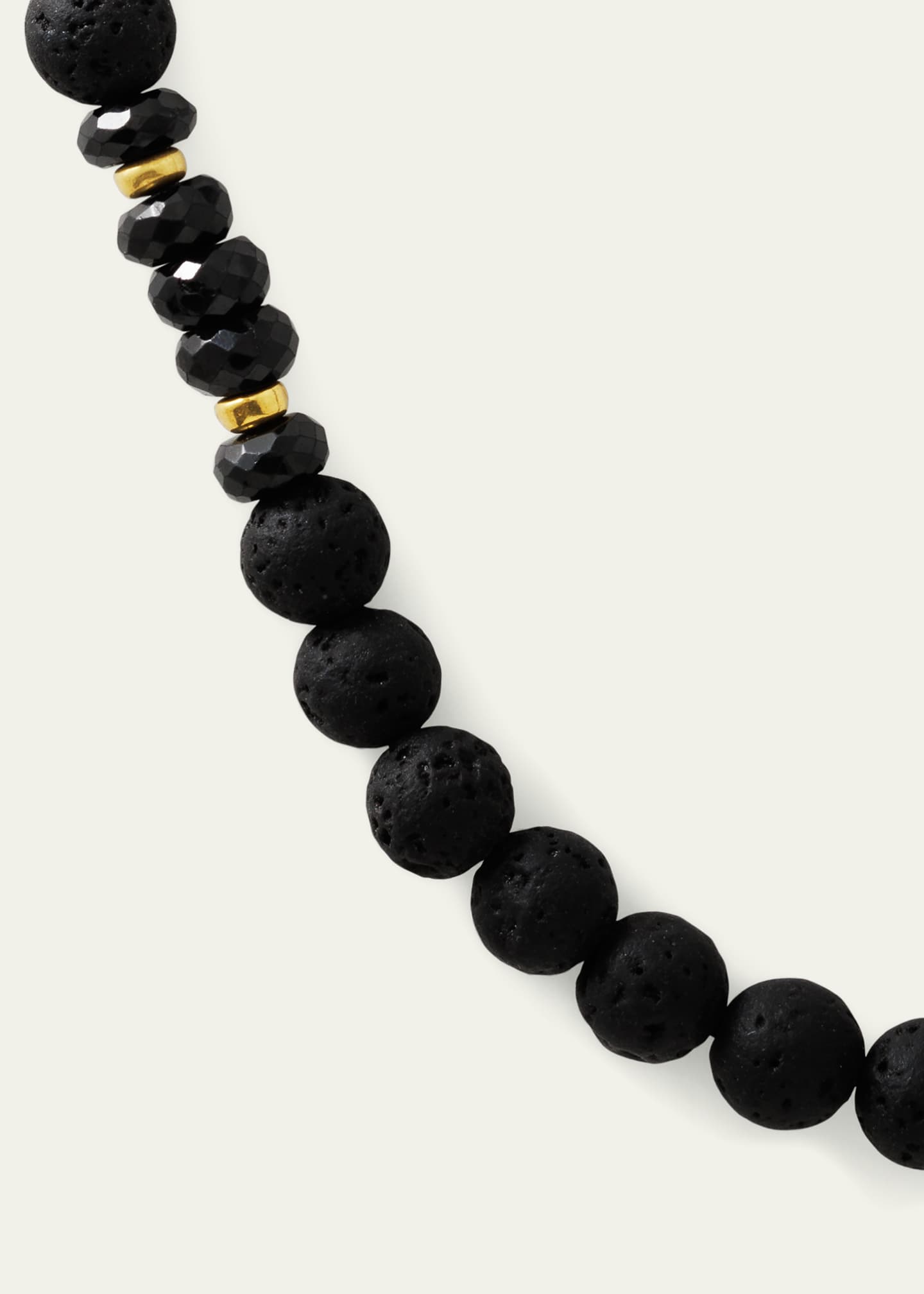 Jorge Adeler Men's Lava Rock Beaded Necklace Image 3 of 4