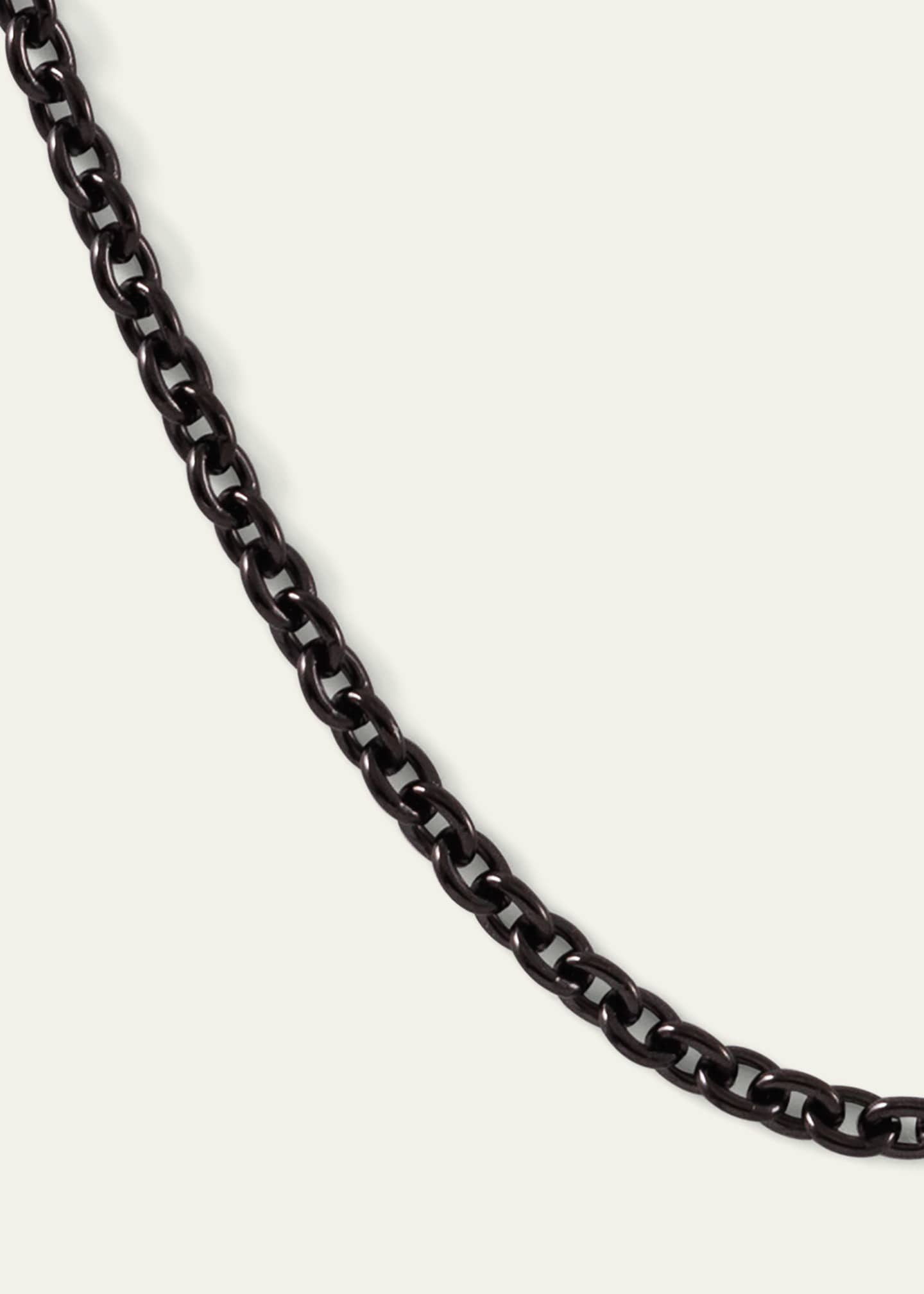 Jorge Adeler Men's Black Stainless Steel Chain Necklace, 20"L Image 3 of 4