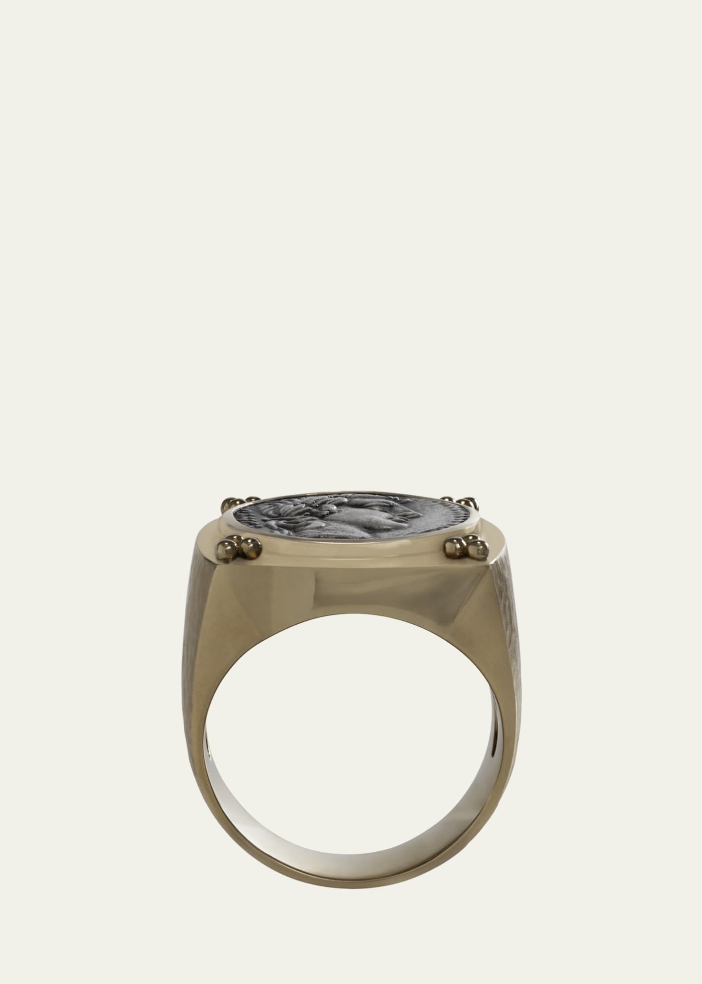 Jorge Adeler Men's 18K Rose Gold Authentic Apollo Coin Ring Image 3 of 4