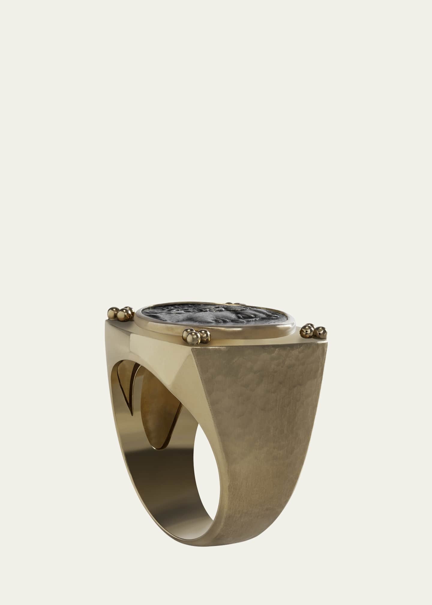 Jorge Adeler Men's 18K Rose Gold Authentic Apollo Coin Ring Image 4 of 4