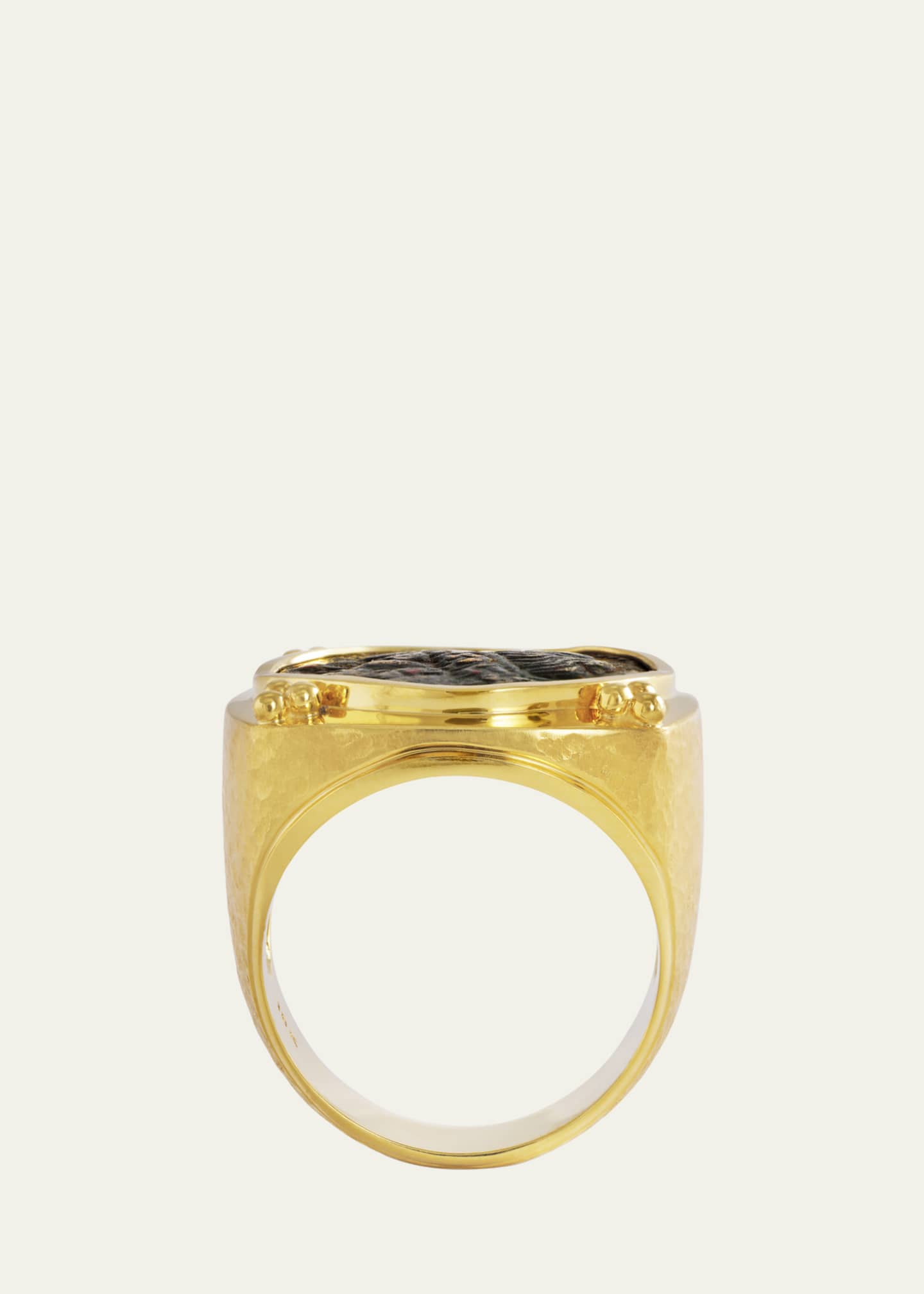 Jorge Adeler Men's 18K Yellow Gold Authentic Neptune Coin Ring