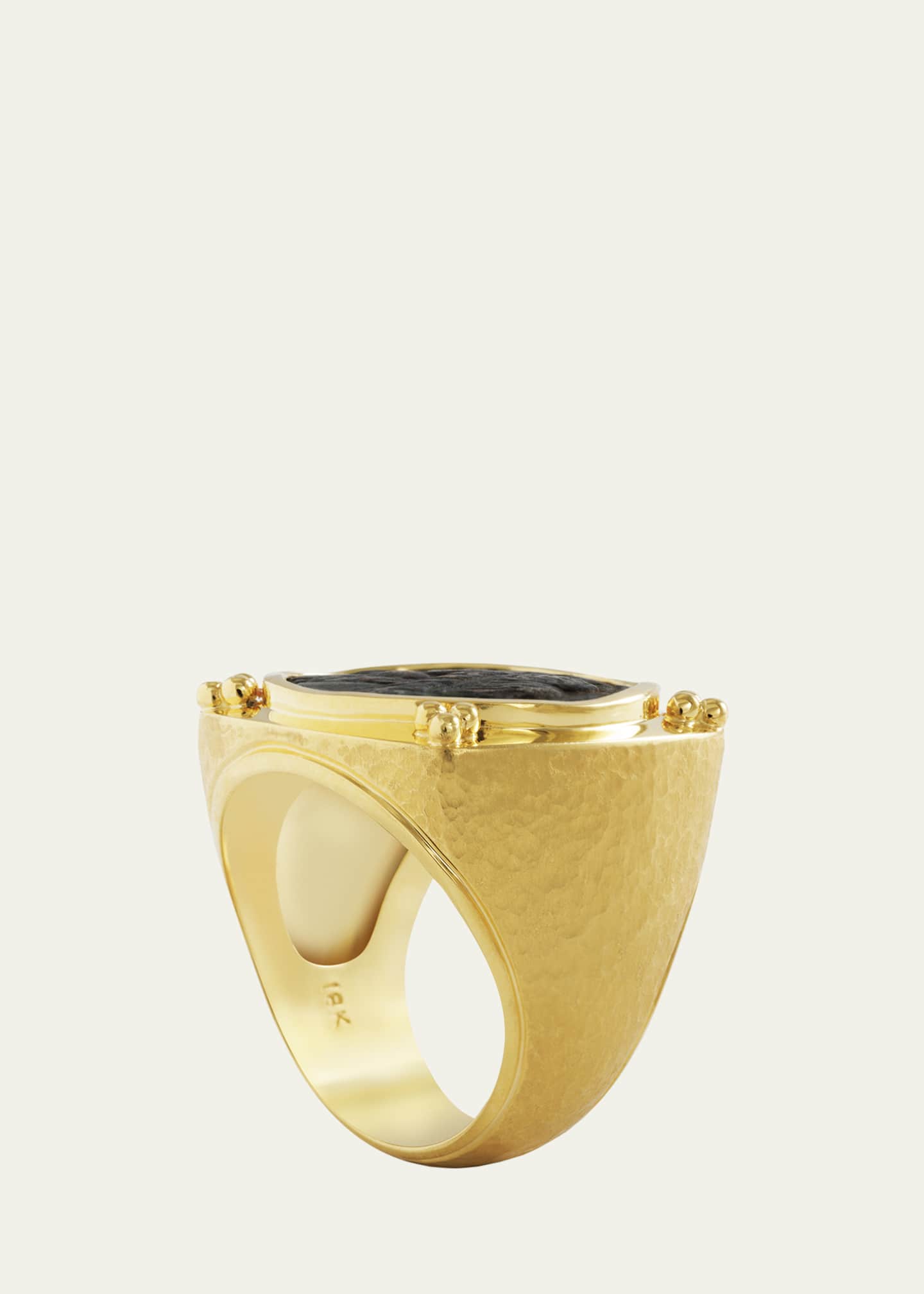 Jorge Adeler Men's 18K Yellow Gold Authentic Neptune Coin Ring