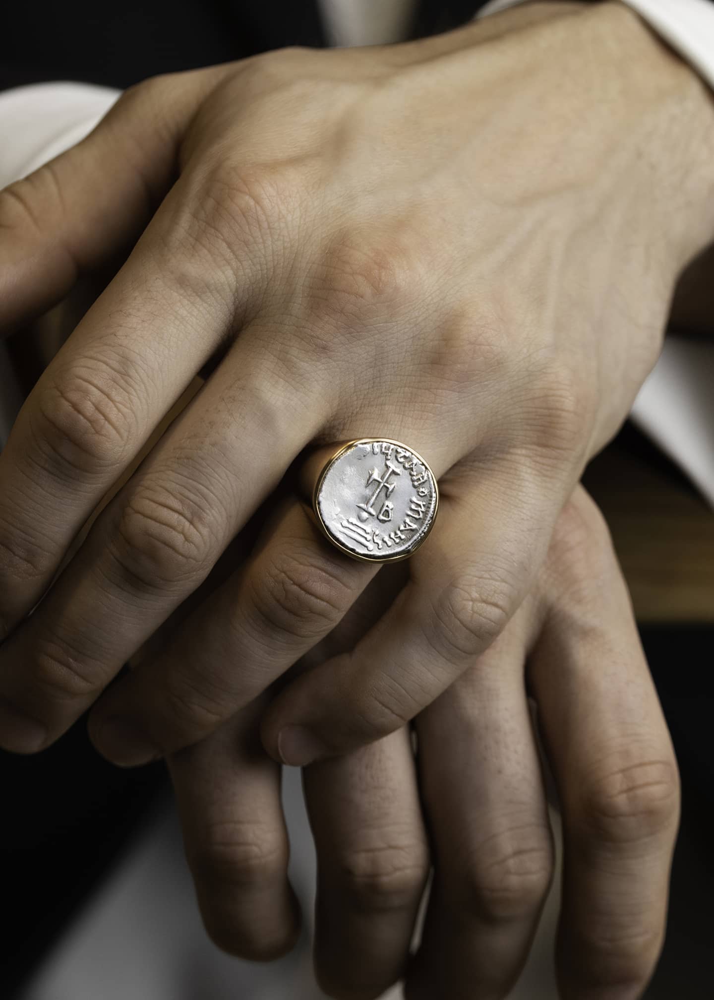 Rose gold outlet coin ring