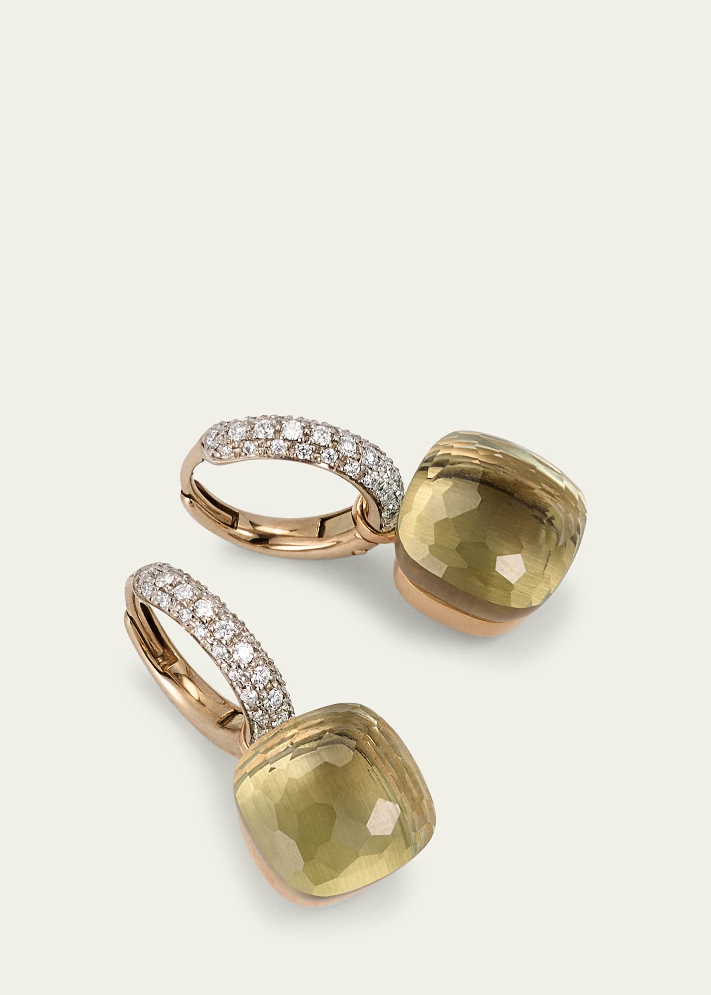 Pomellato Nudo Prasiolite Drop Earrings with Diamonds Image 3 of 4