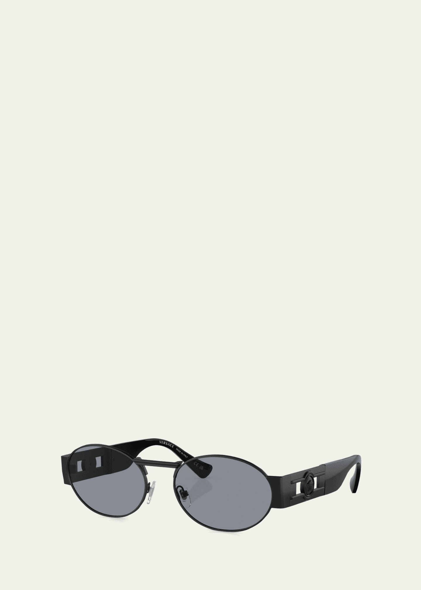 Versace Medusa Deco Steel Acetate Oval Sunglasses Bergdorf Goodman