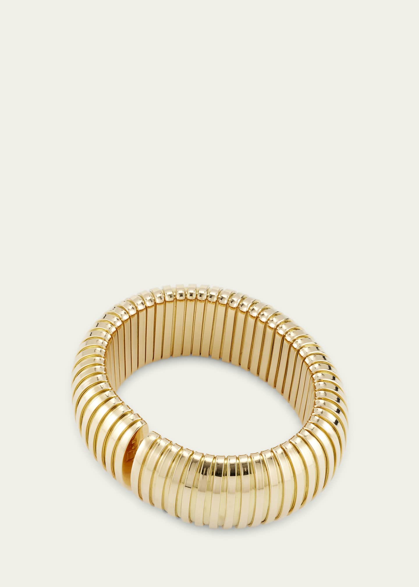 Sidney Garber 18K Yellow Gold Domed Cuff Bracelet, 1"W Image 3 of 3