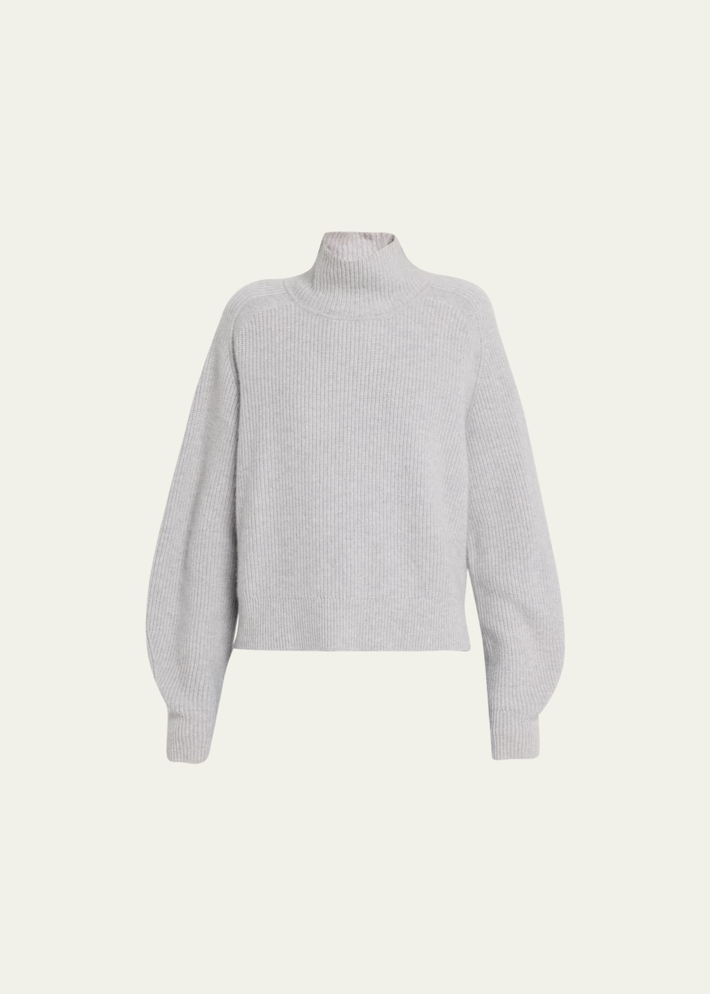 Guest in Residence Cashmere Rib Cropped Turtleneck Sweater