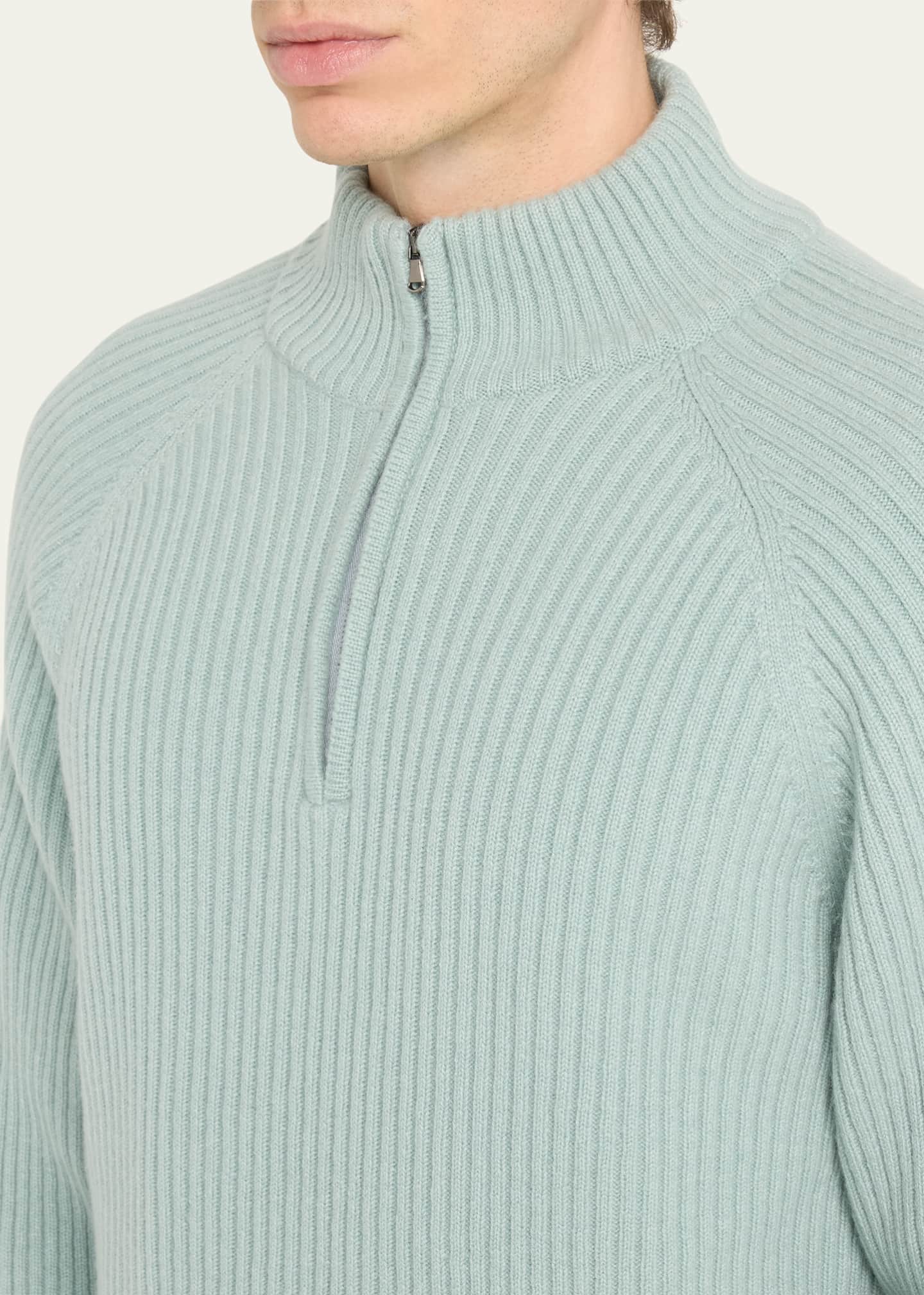 Bergdorf Goodman Men's 7Gauge Ribbed Cashmere Sweater Bergdorf Goodman