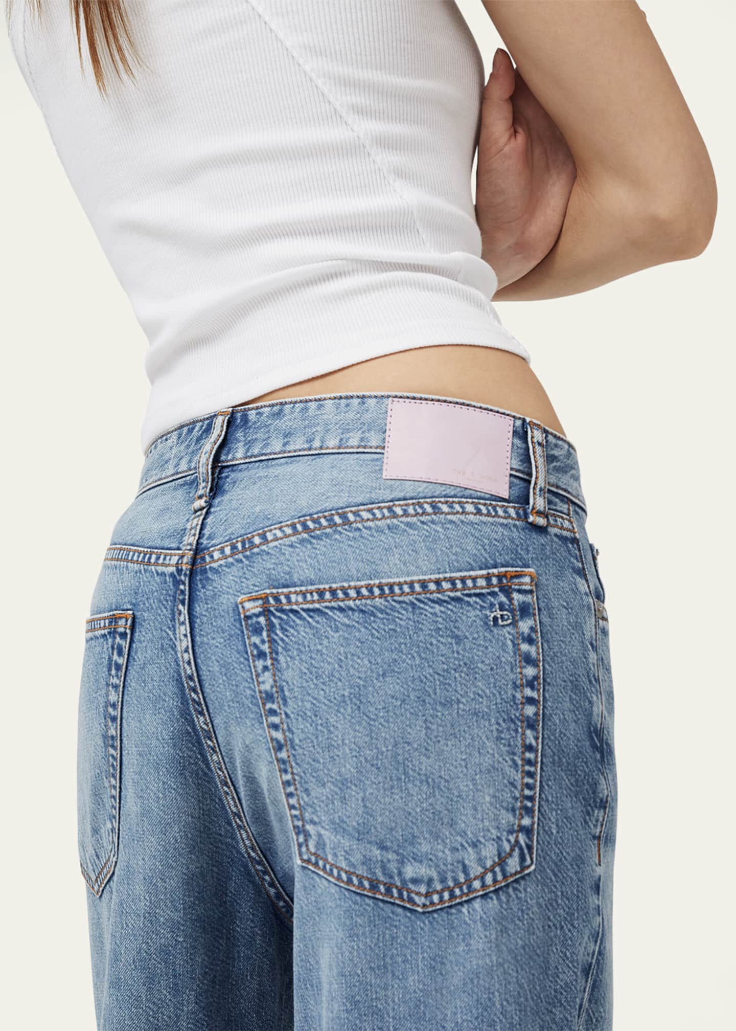 Rag & Bone Featherweight Logan Mid-Rise Wide Jeans Image 5 of 7