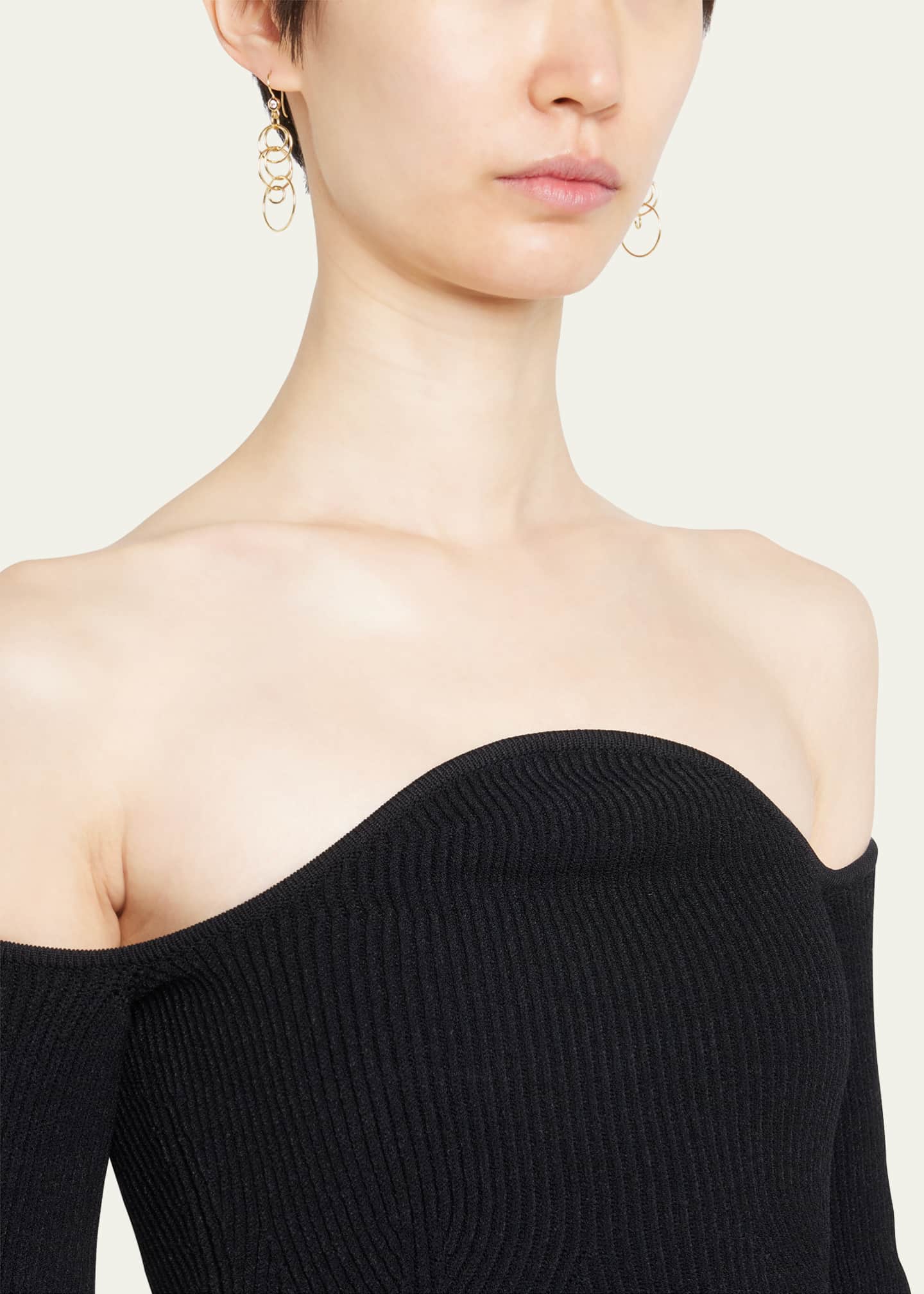 Ippolita Mini Jet Set Earrings in 18K Gold Image 2 of 4