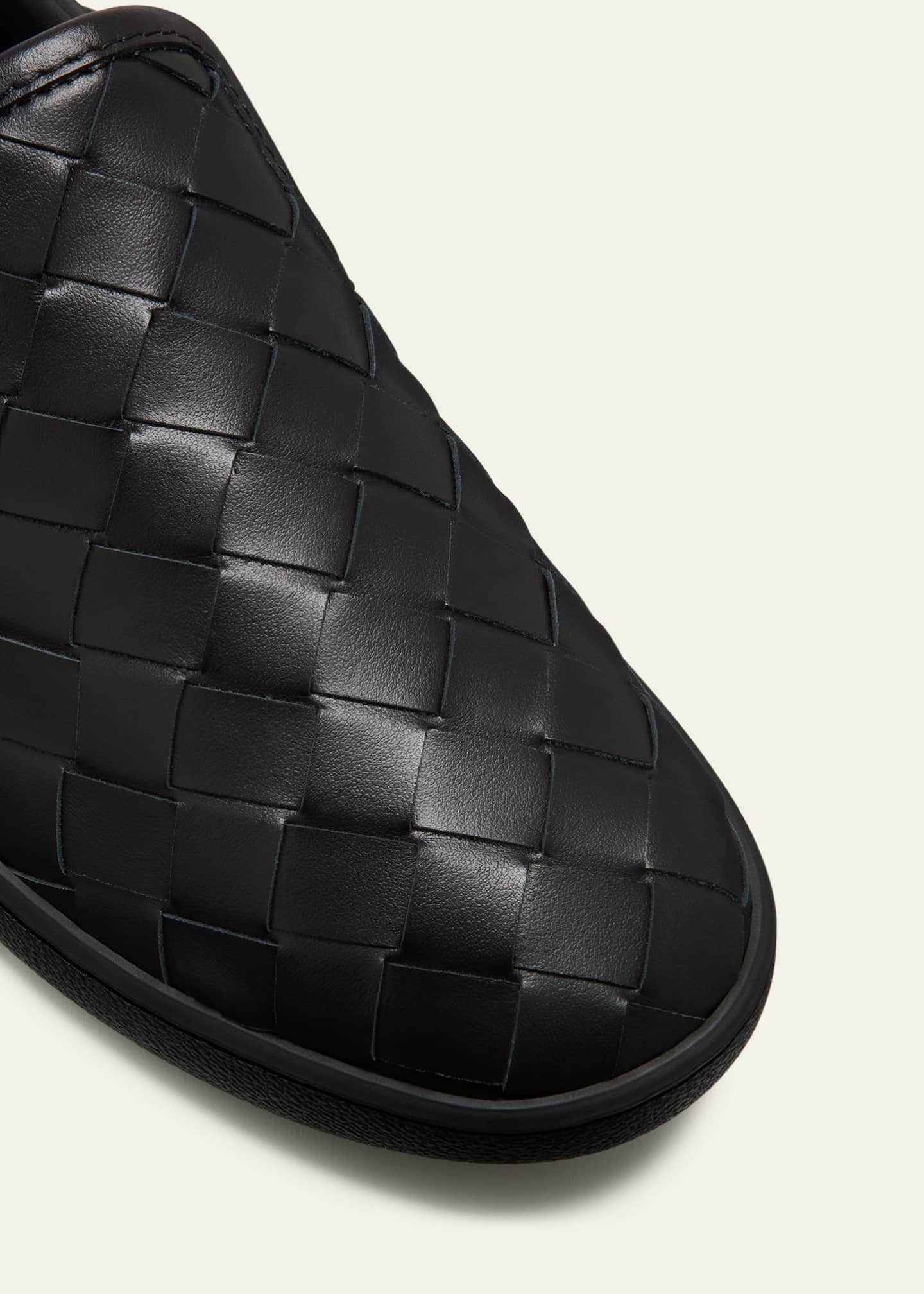 Bottega Veneta Sawyer Woven Leather Slip-On Sneakers - Bergdorf Goodman