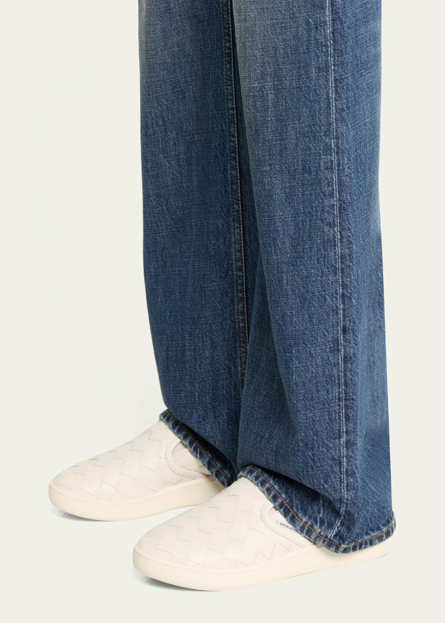 Bottega Veneta Sawyer Woven Leather Slip-On Sneakers Image 2 of 5