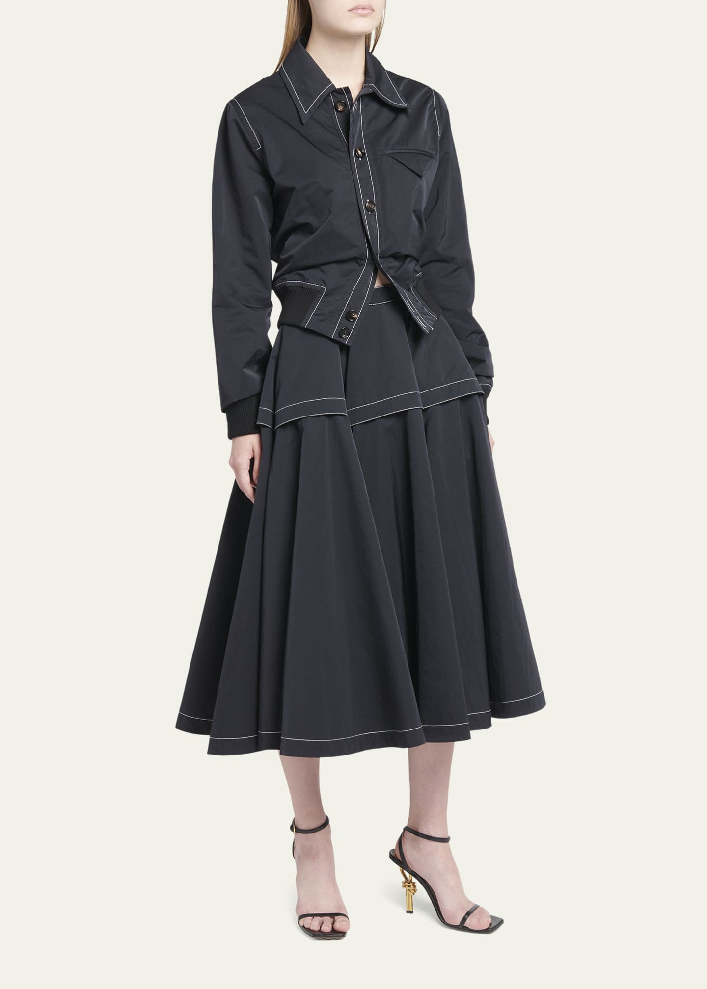 ワンピース BOTTEGA VENETA Women Mid Skirts 819930V4N20 1000 BLACK BOTTEGA VENETA Women Mid Skirts 819930V4N20 1000 BLACK