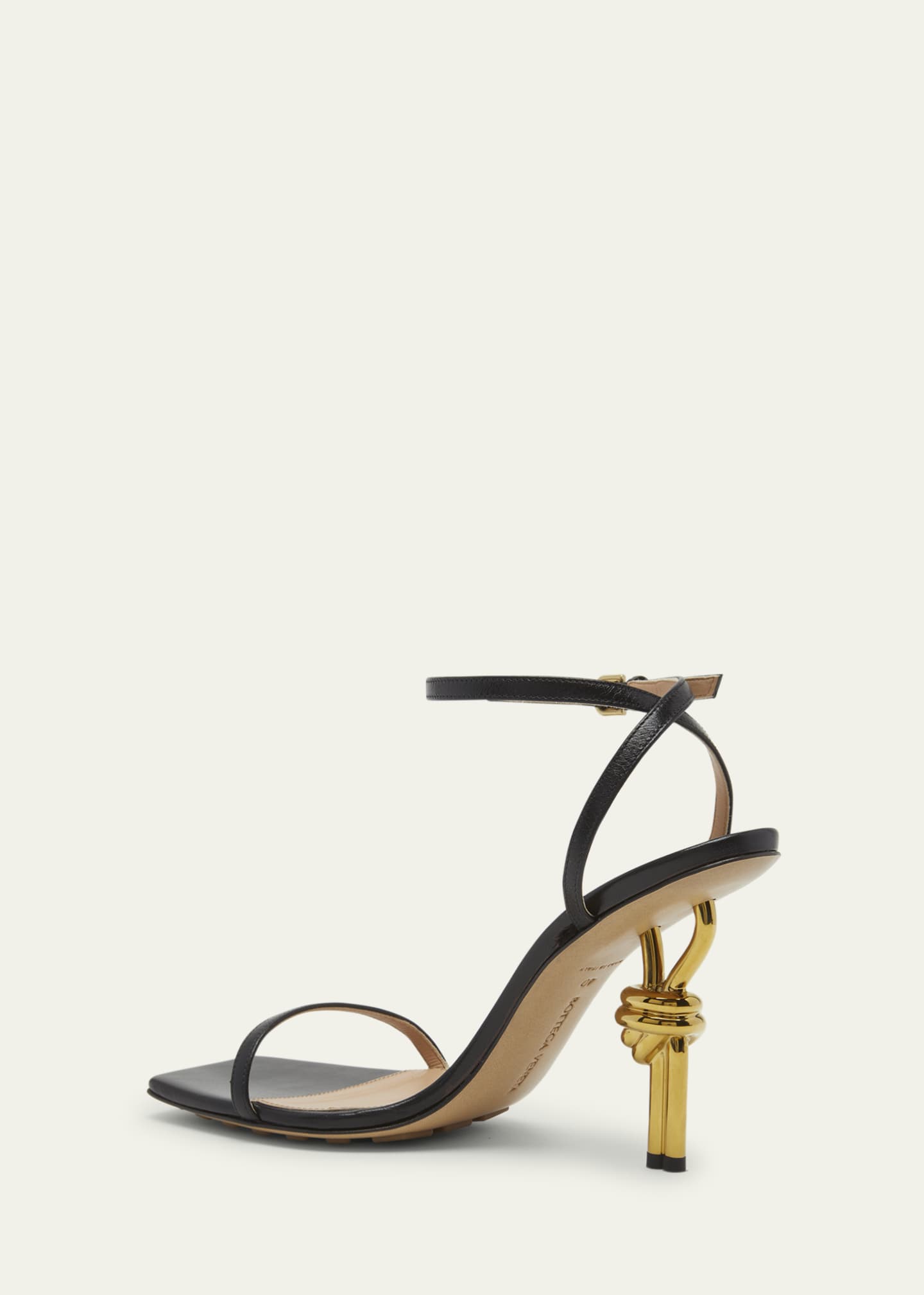 ☆シンプル 上品☆ BOTTEGA VENETA Leather Sandals Bottega Veneta Leather Knot-Heel Ankle-Strap Sandals