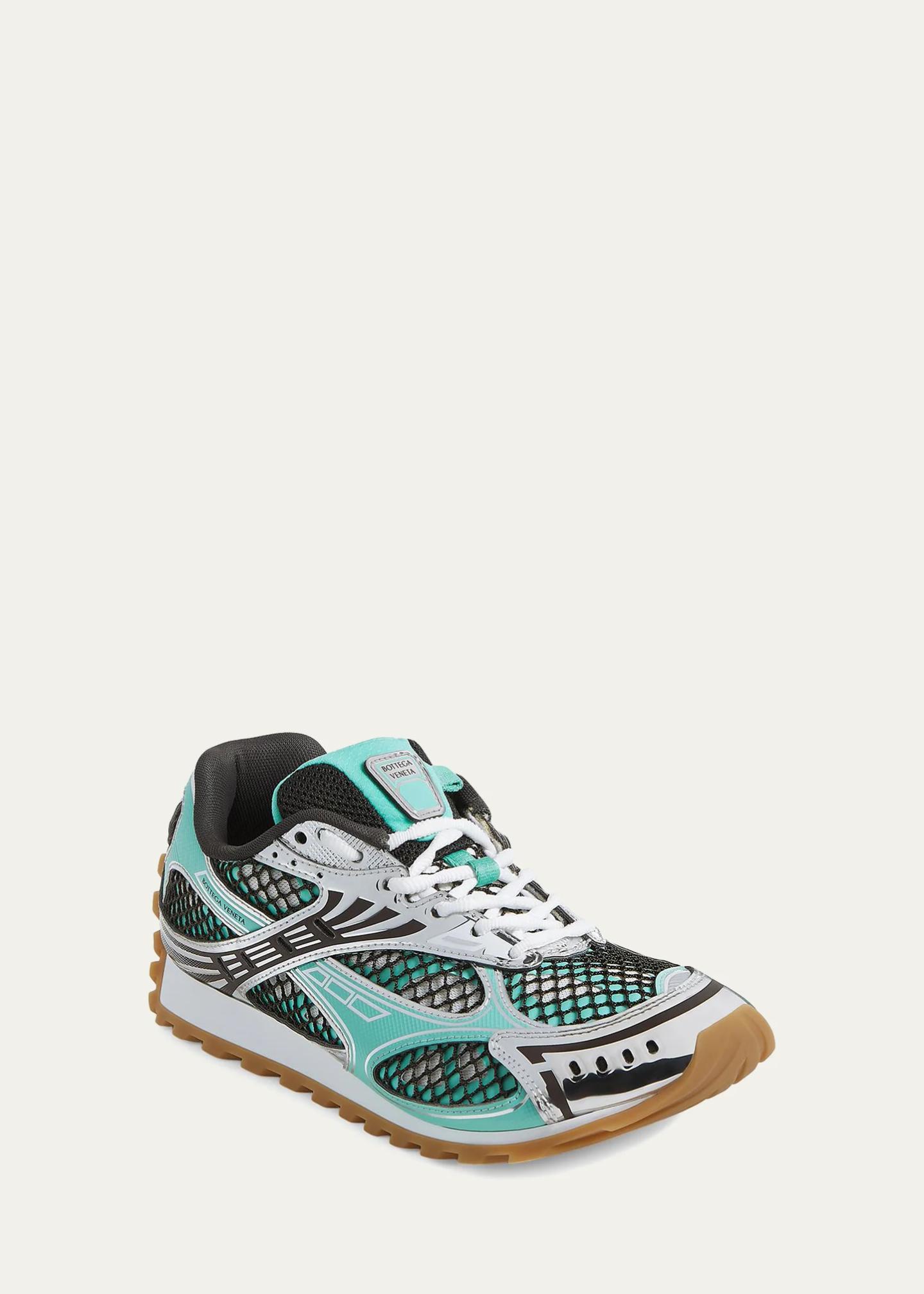 Bottega Veneta Women's Orbit Metallic Net Runner Sneakers