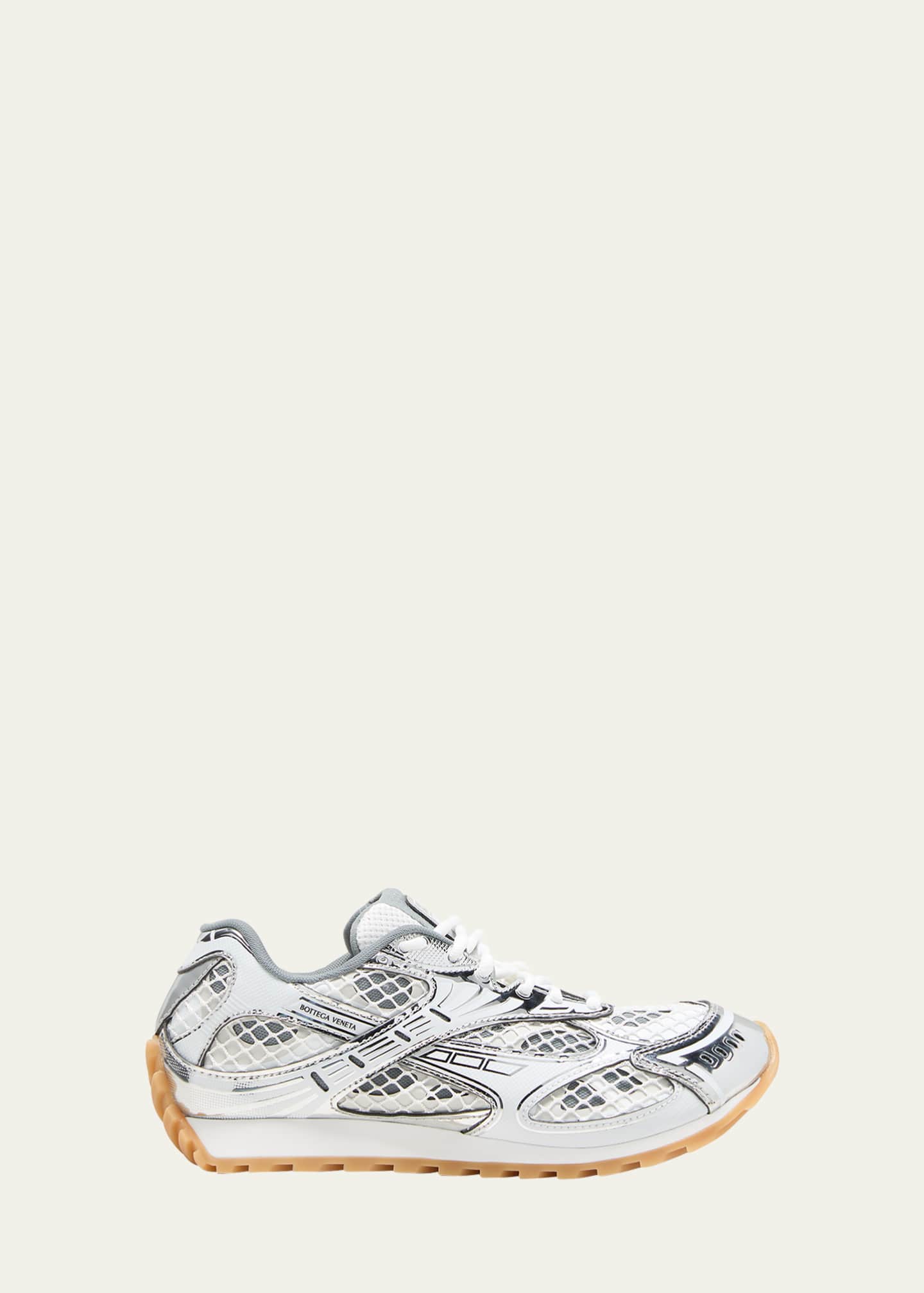 Bottega Veneta Orbit Metallic Net Runner Sneakers - Bergdorf Goodman