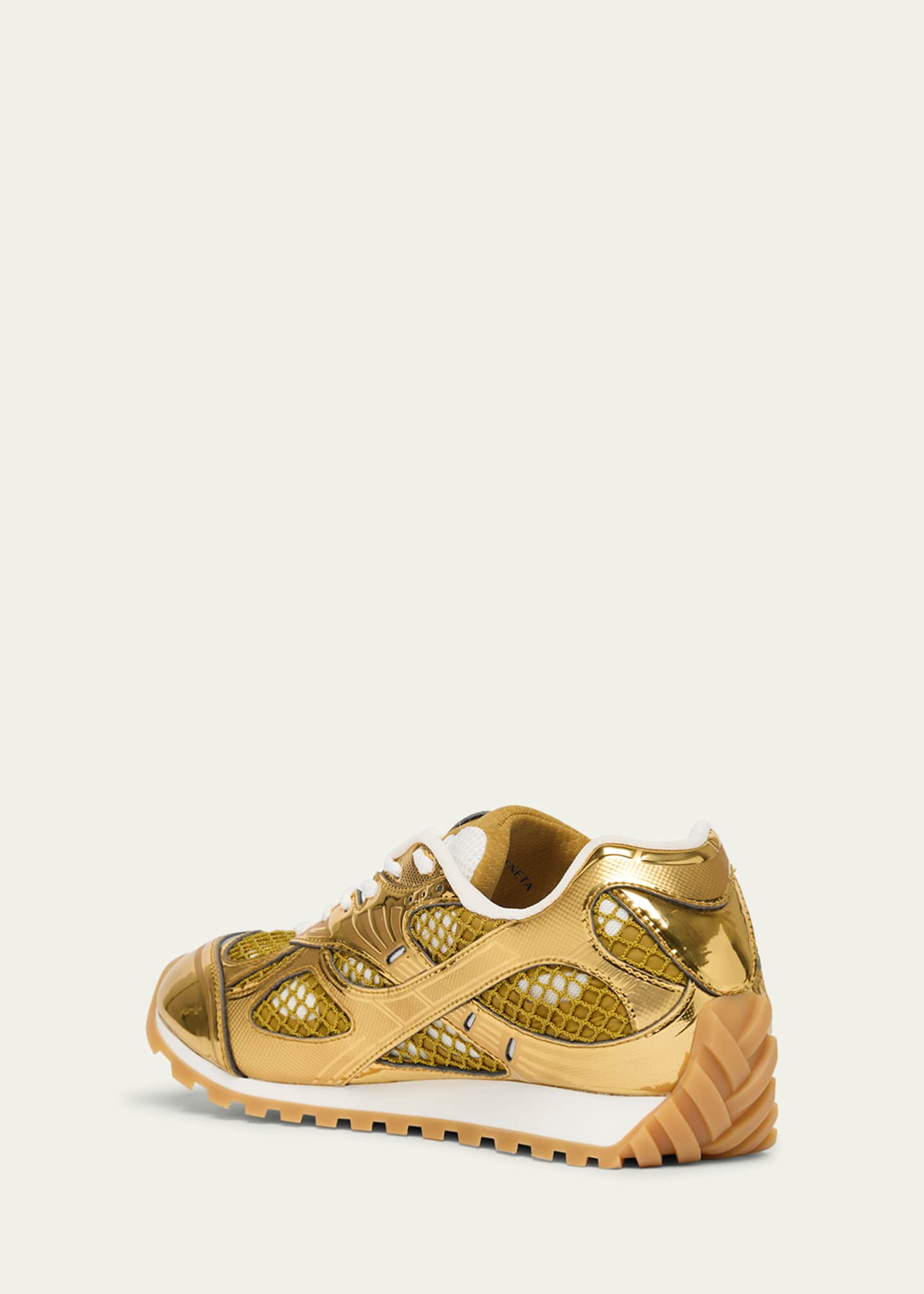 Bottega Veneta Orbit Metallic Net Runner Sneakers Image 4 of 6